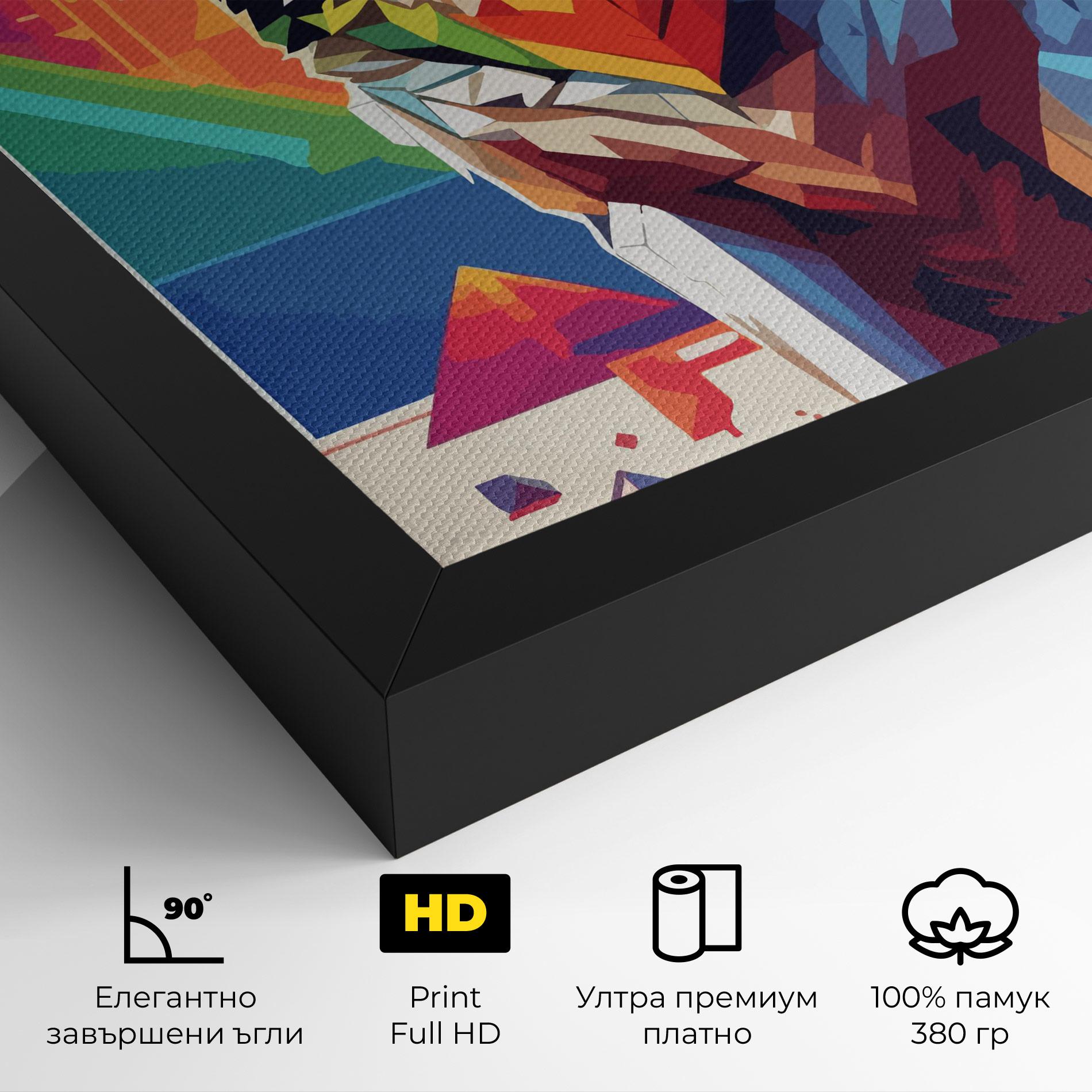 Картина на платно Wolf Character mockup 4