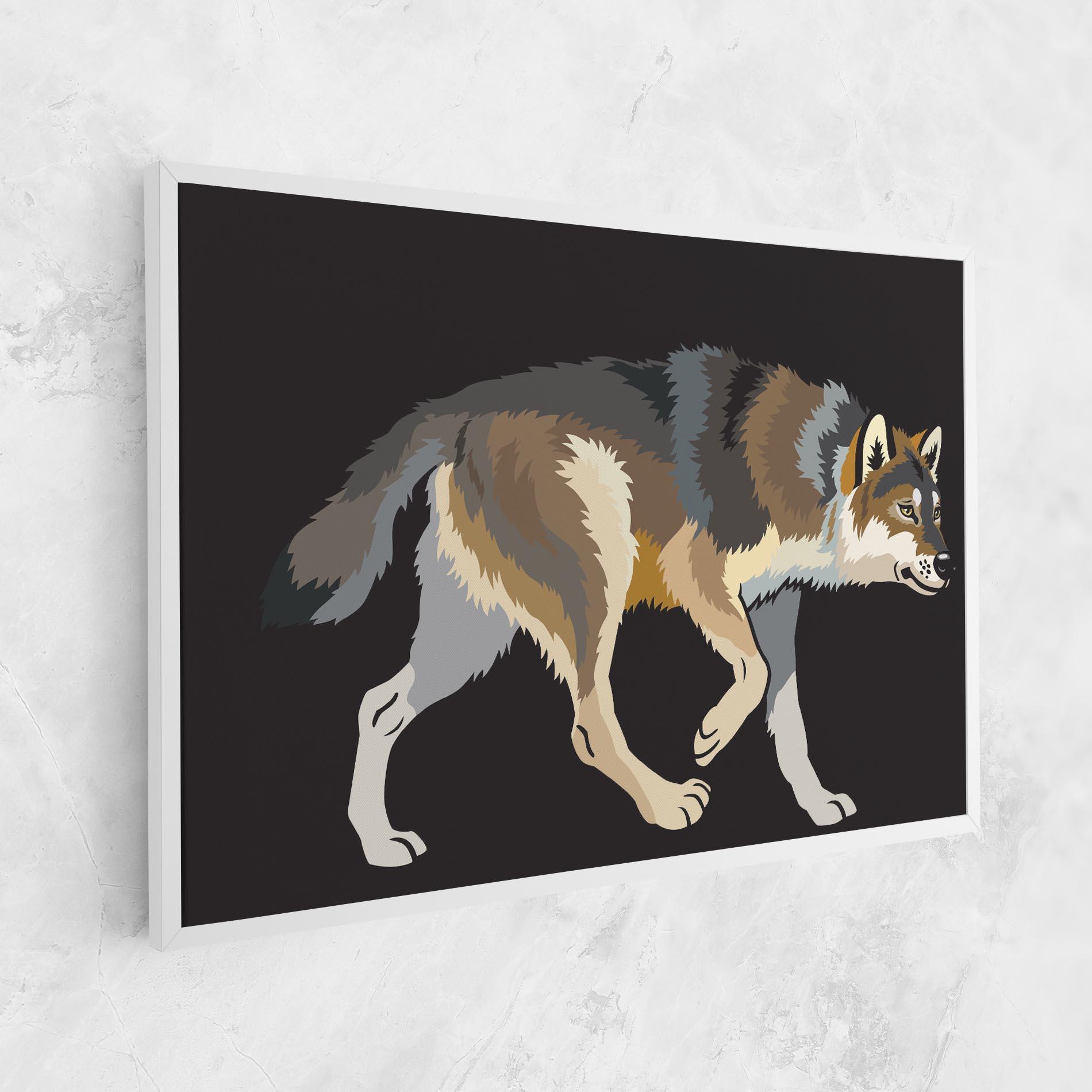 Картина на платно Cartoon Wolf mockup 1
