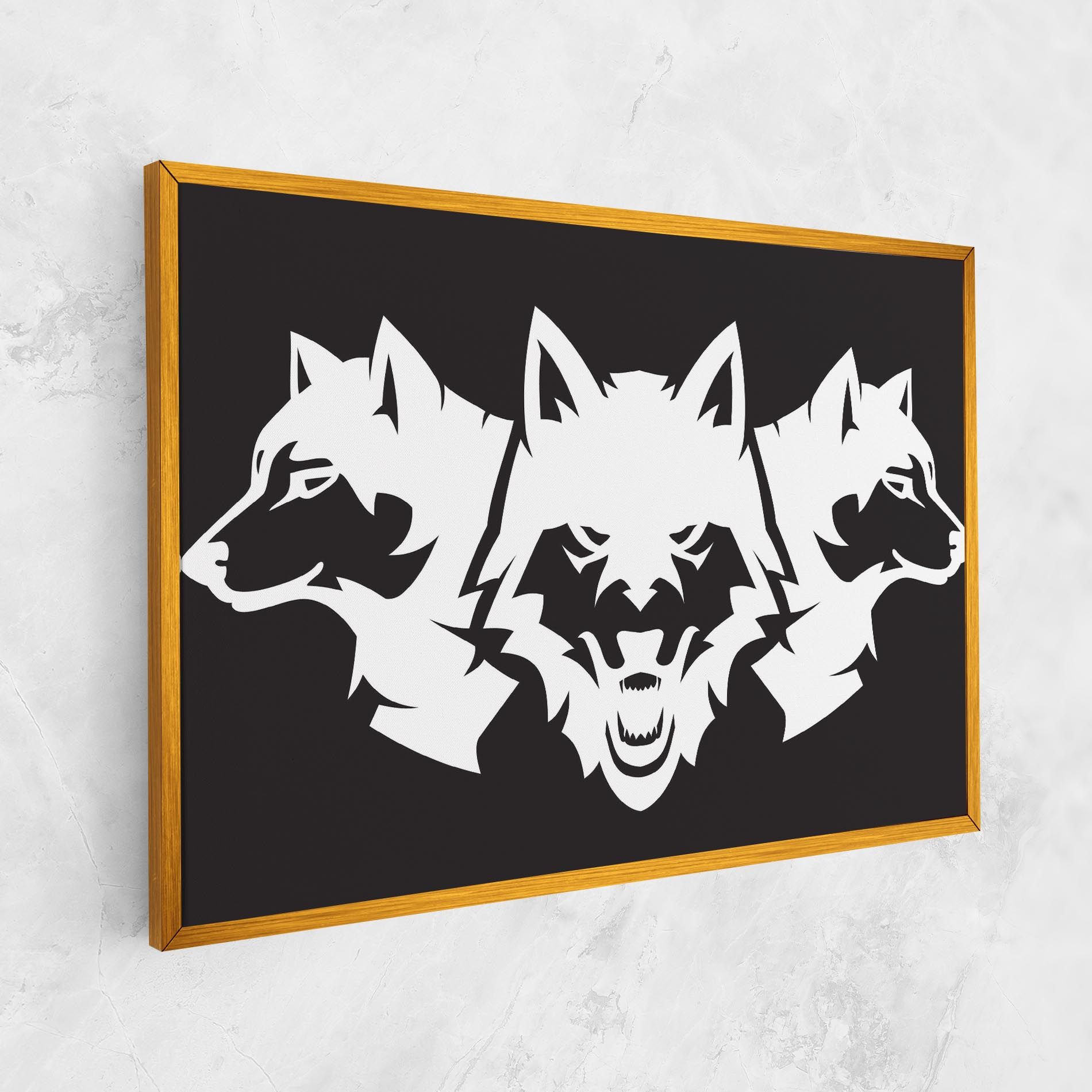 3 Wolf Heads mockup 1