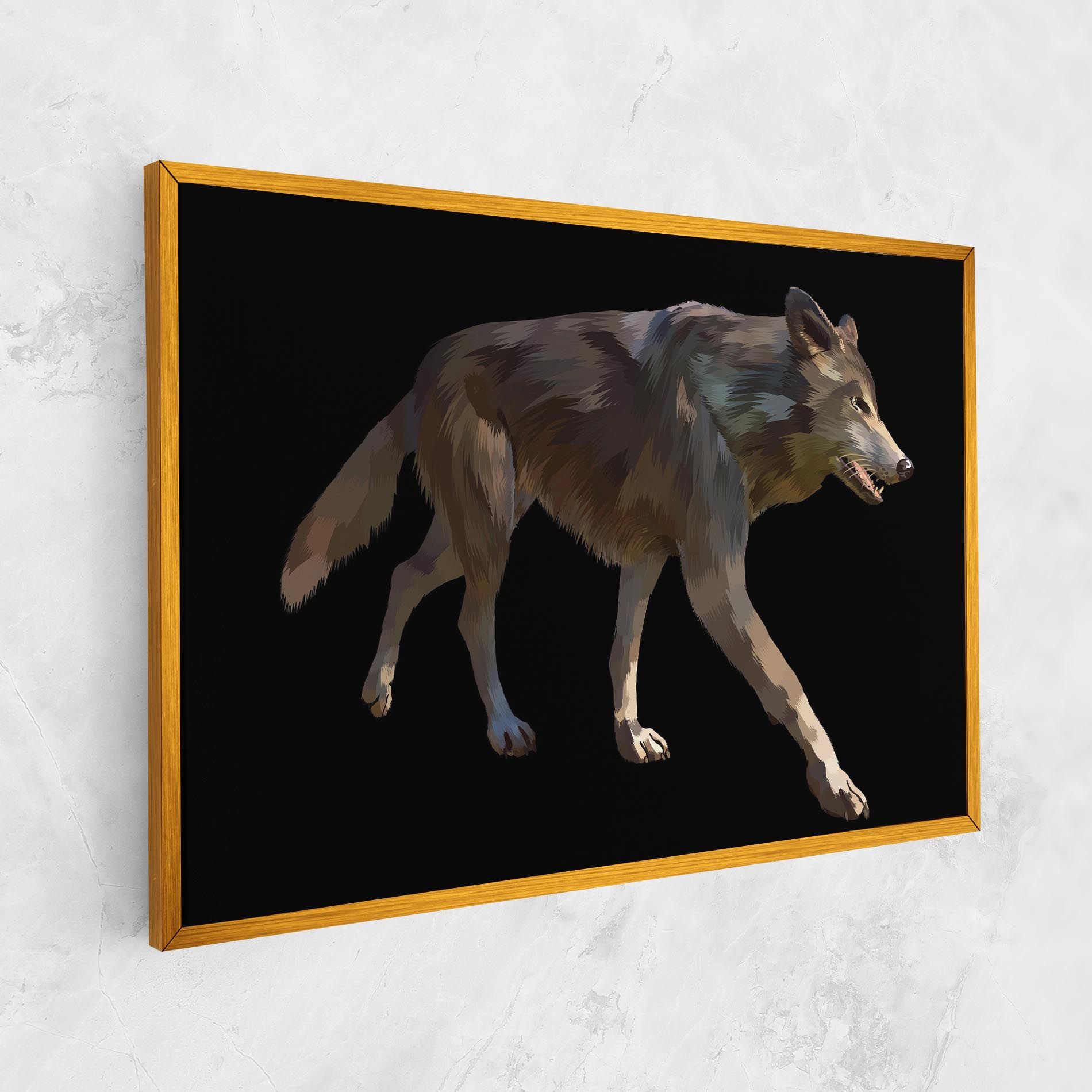 3d Wolf mockup 1