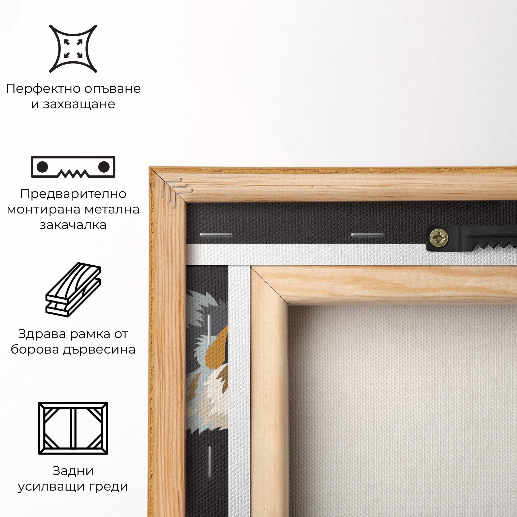 Картина на платно Cartoon Wolf mockup 5