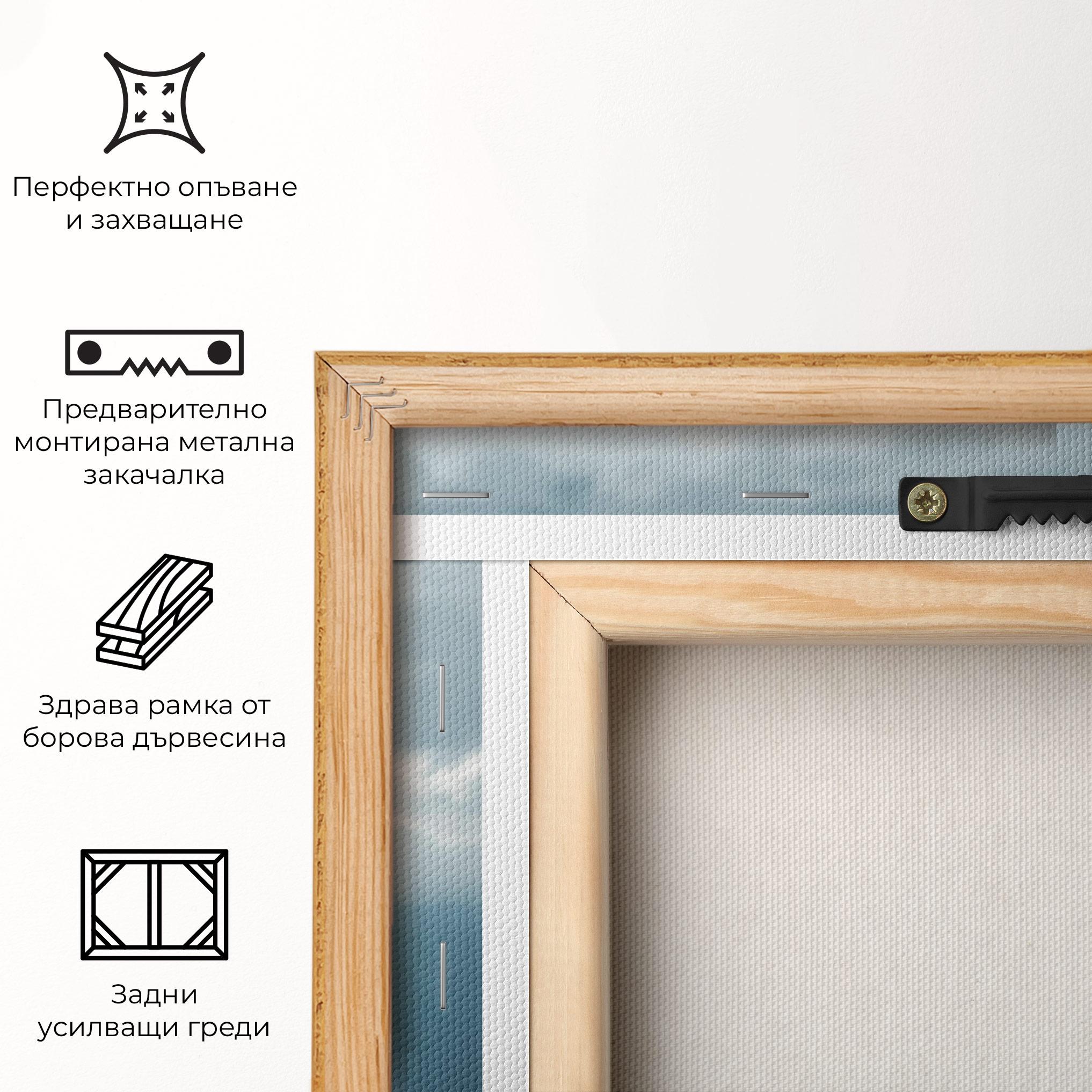 Картина на платно Grey Wolf Looking mockup 5