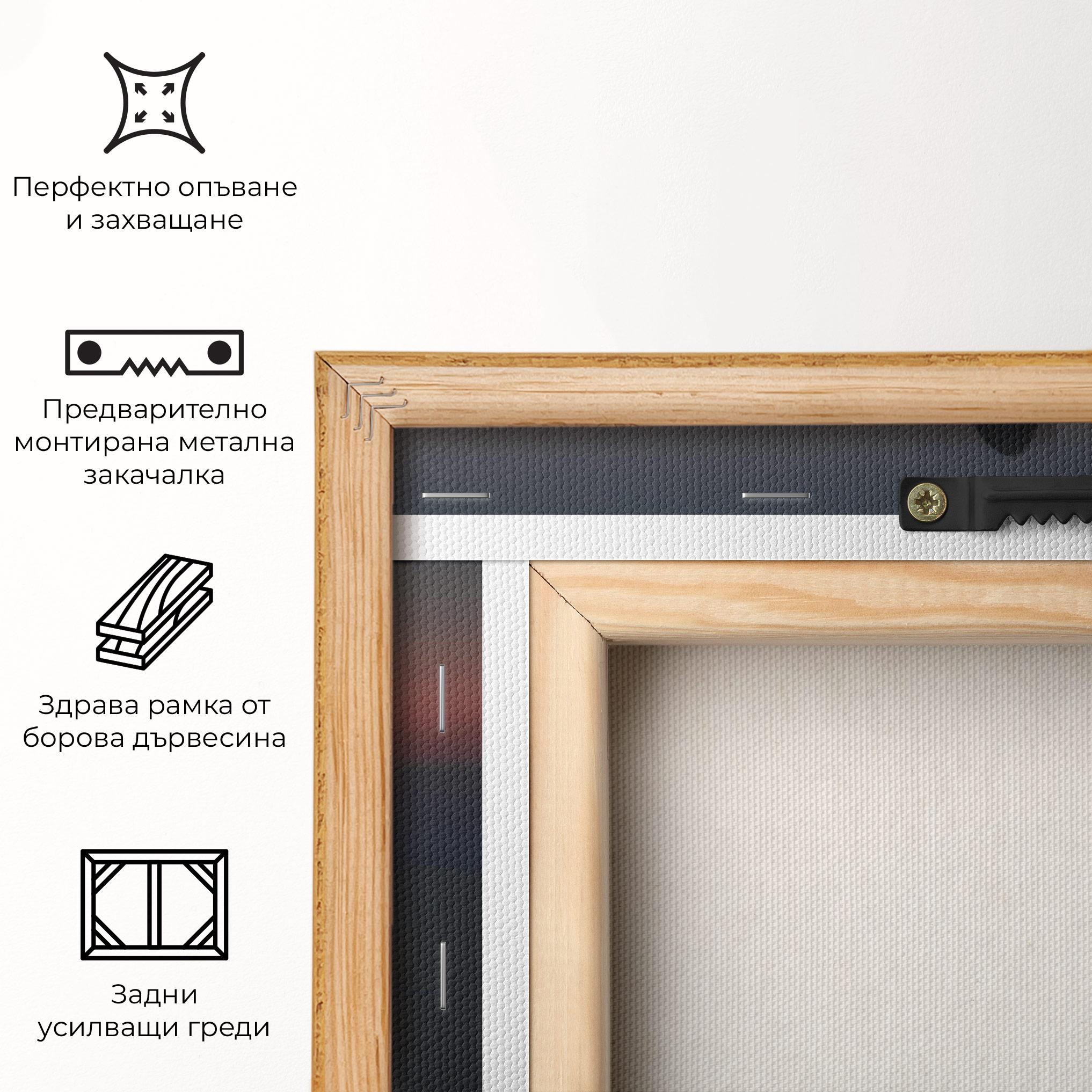 Картина на платно Wolf Shillouette mockup 5