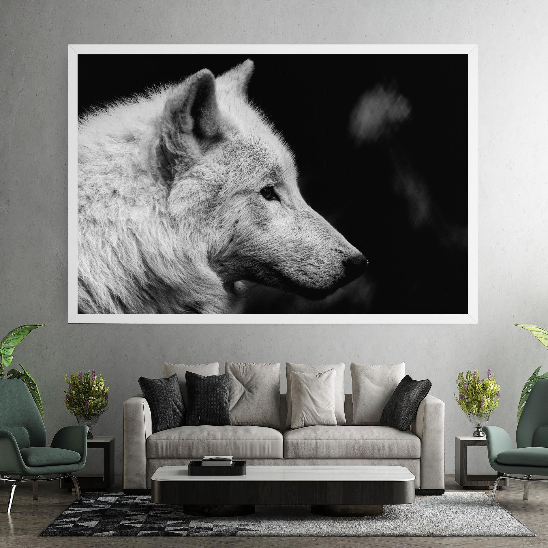 Картина на платно Grey Wolf mockup 7