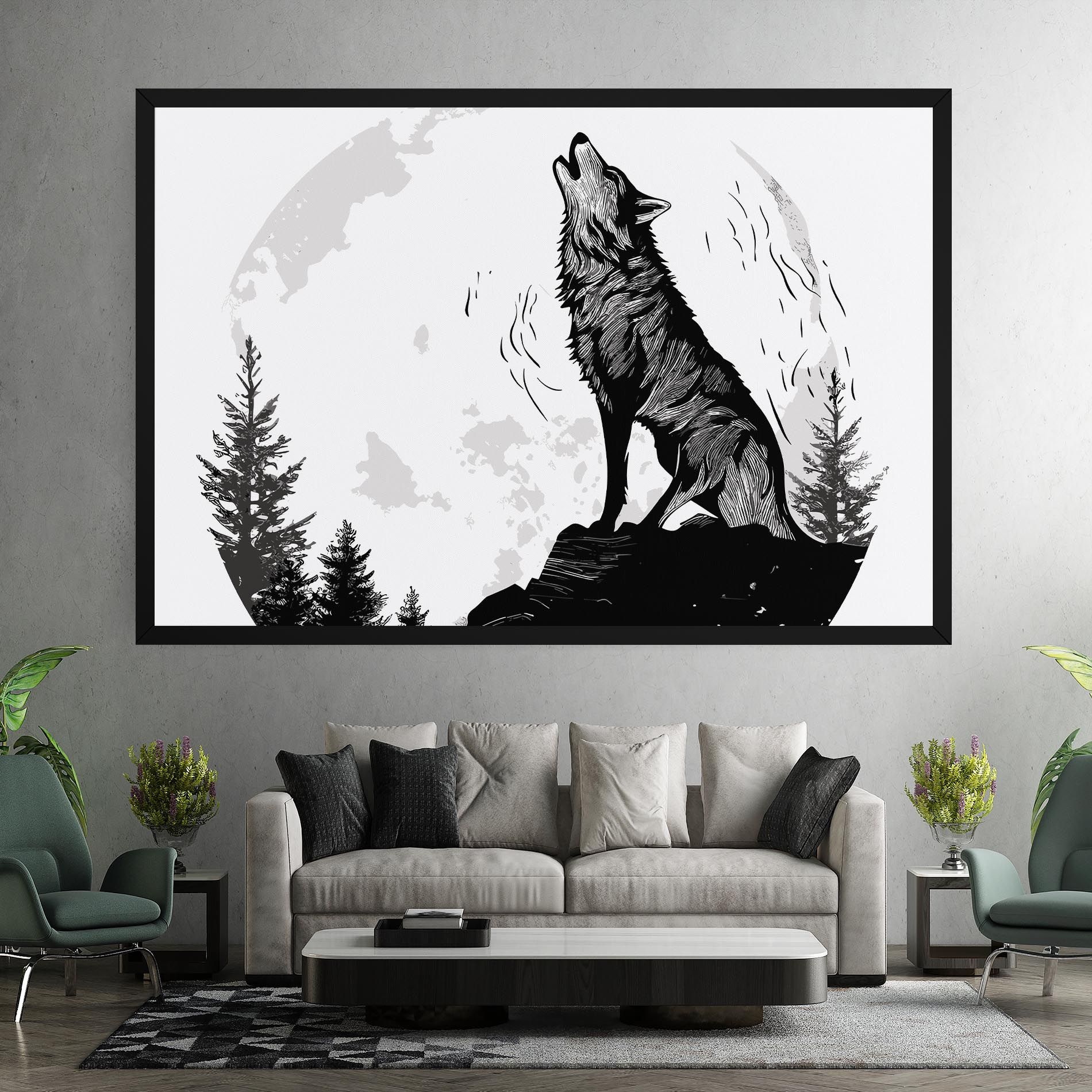 Grey Moon Wolf mockup 7