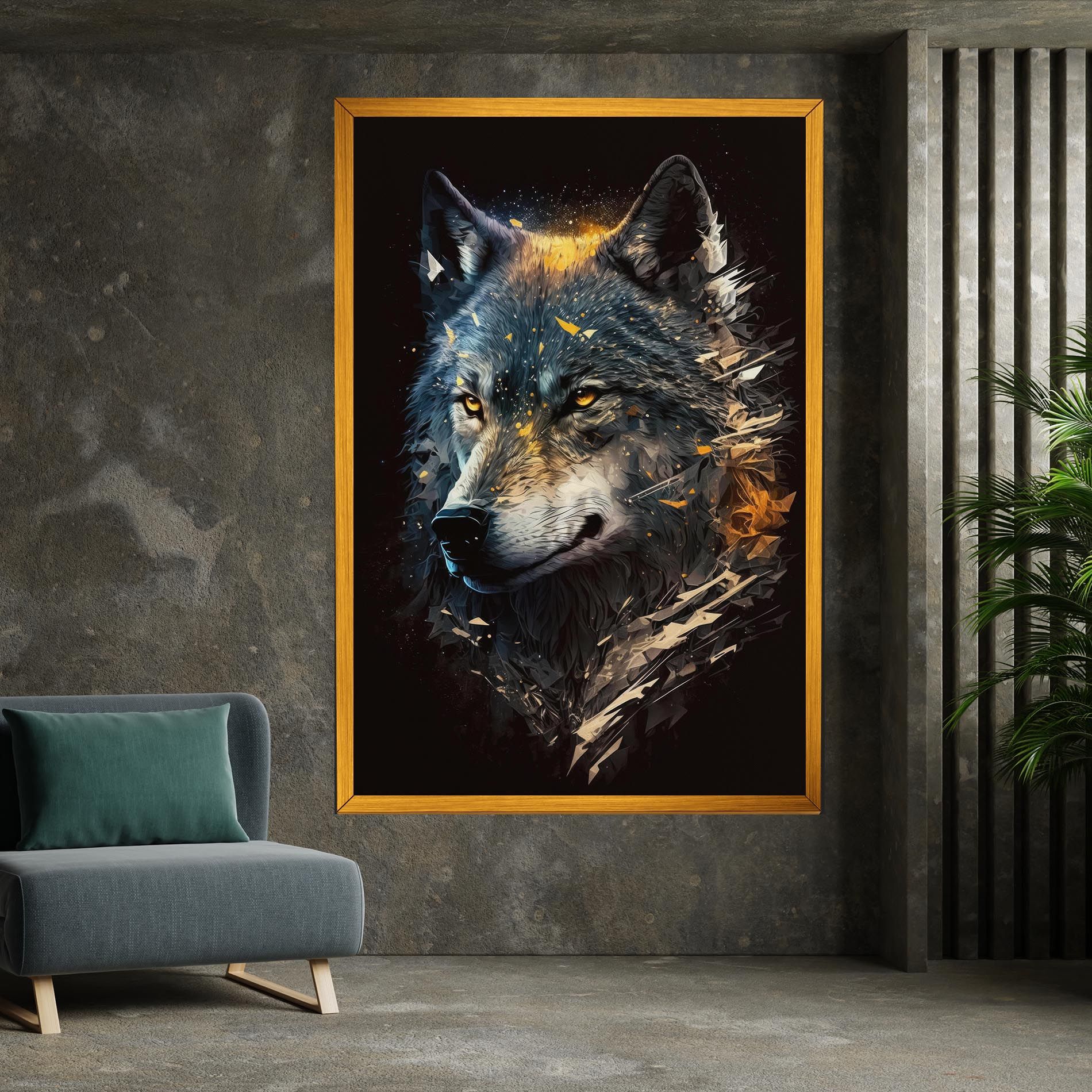 Wolf Portrait mockup 7