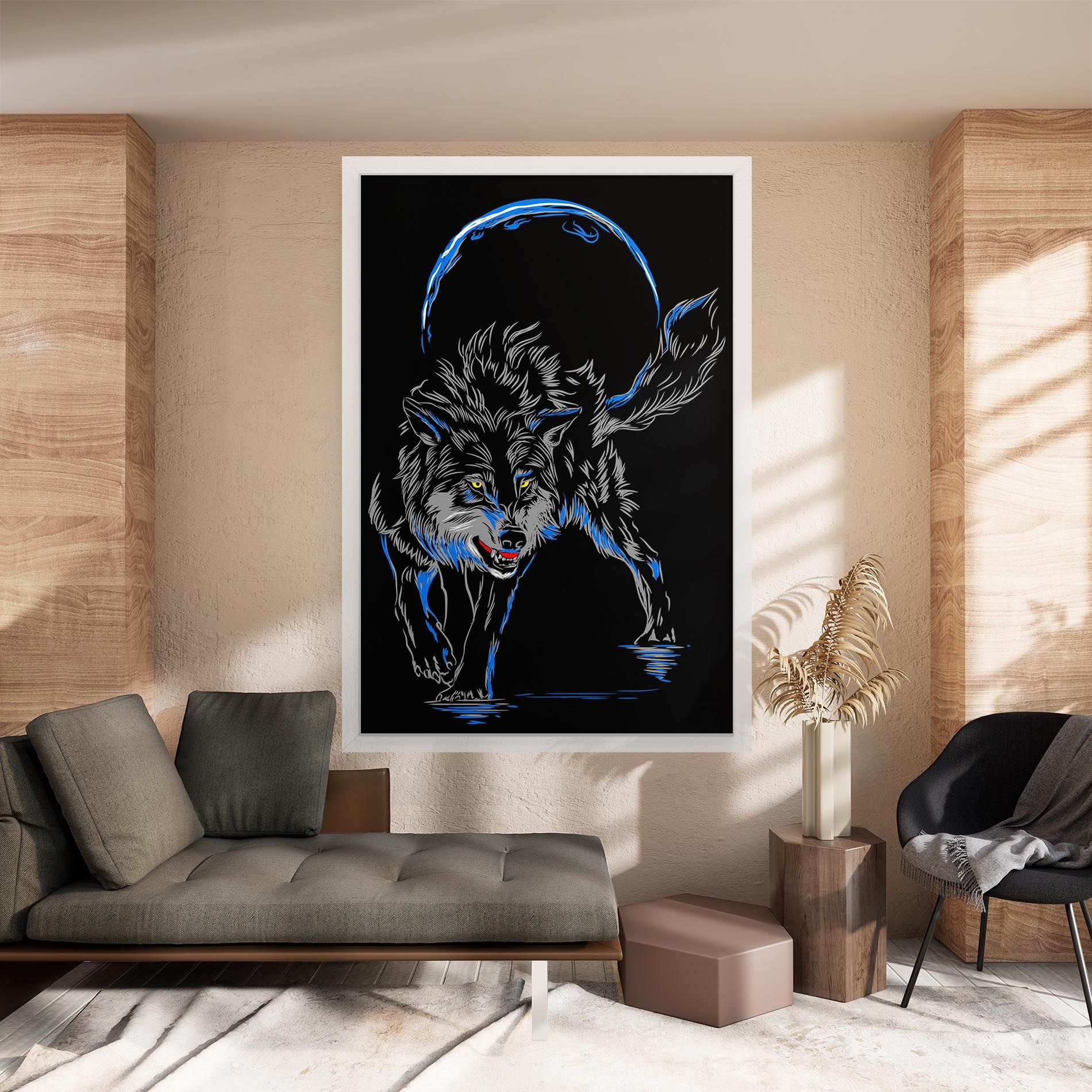 Grey Blue Wolf mockup 8