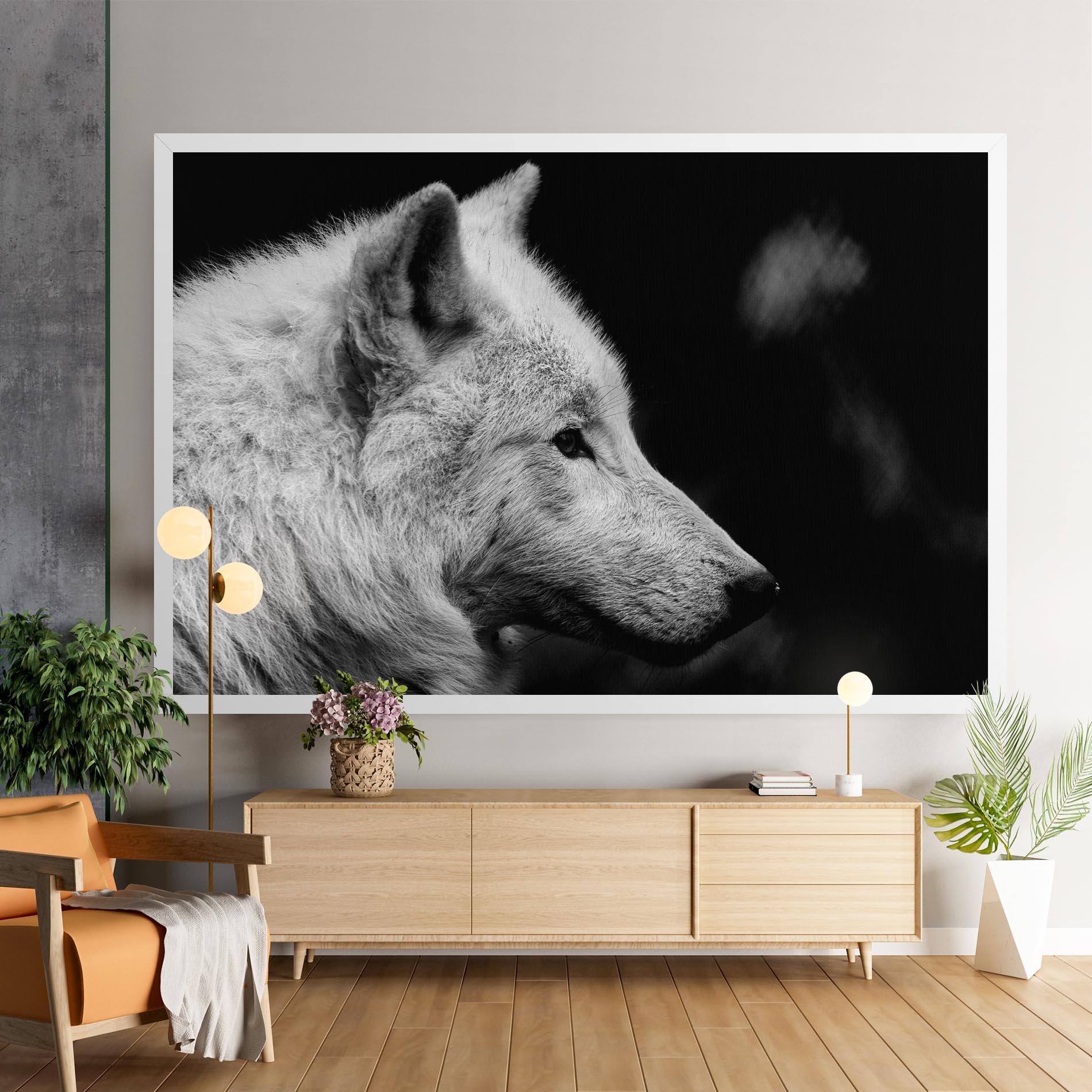 Картина на платно Grey Wolf mockup 9