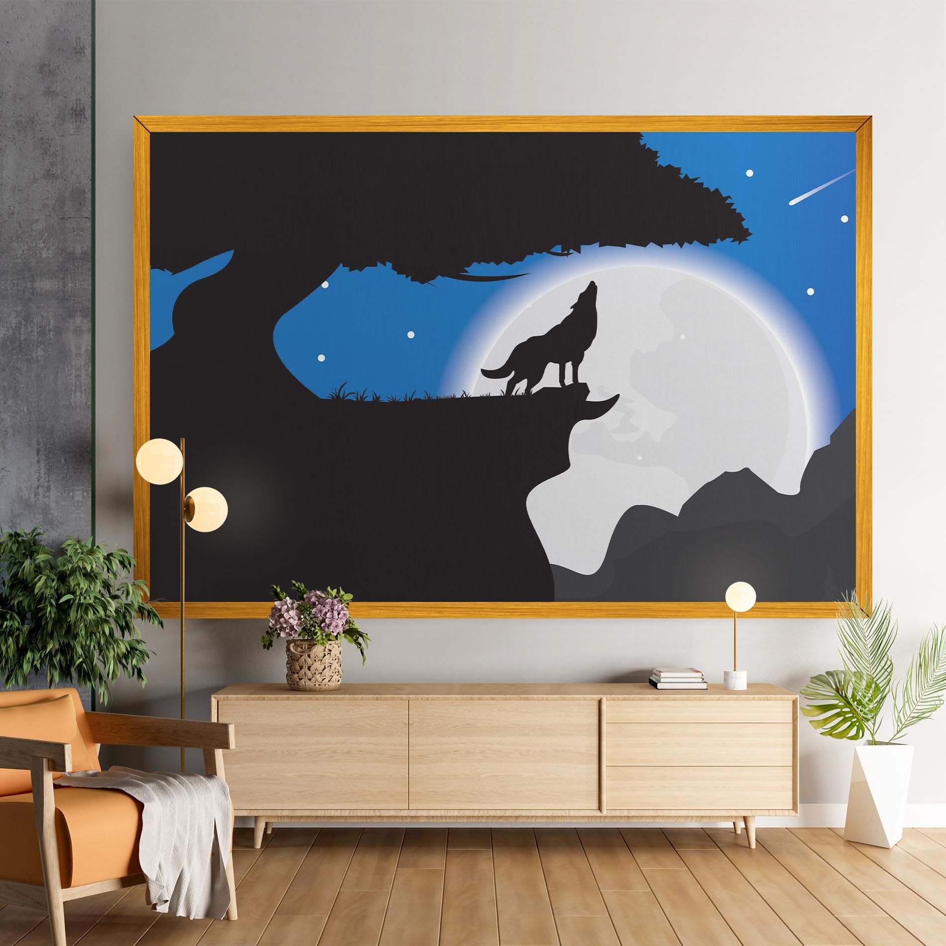 Blue Light Wolf mockup 9