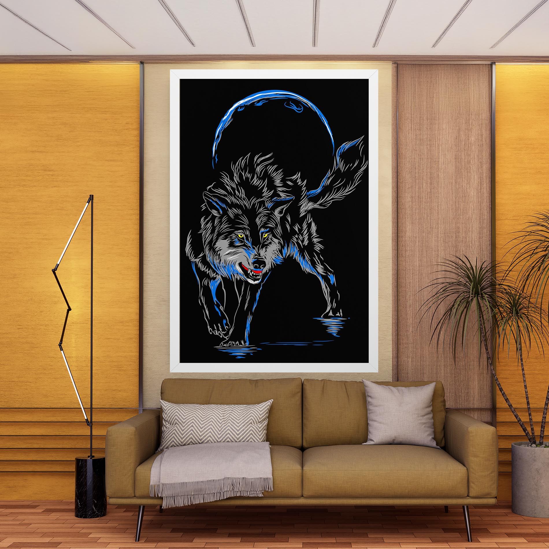 Grey Blue Wolf mockup 9