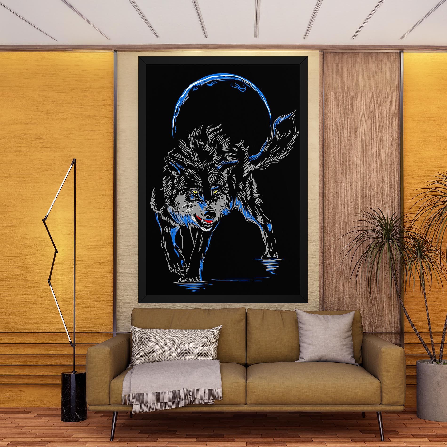 Grey Blue Wolf mockup 9