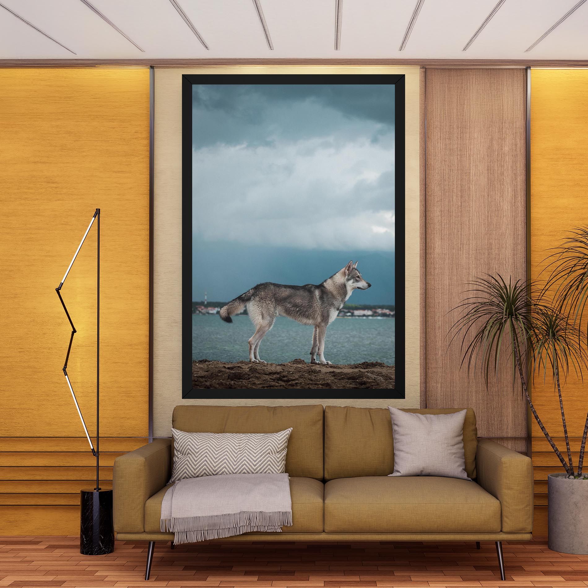 Grey Wolf Looking mockup 9