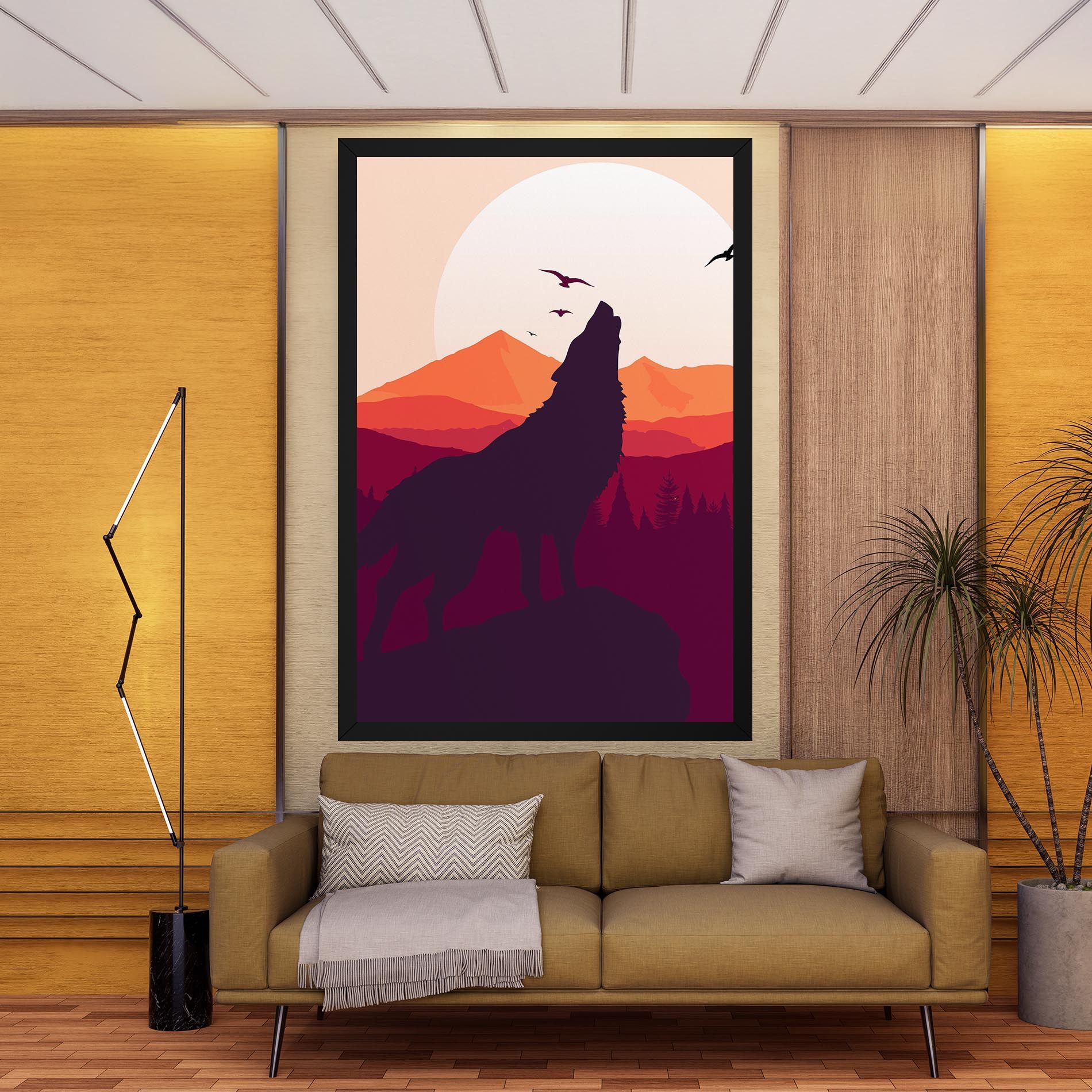 Wolf Pink Moon mockup 9