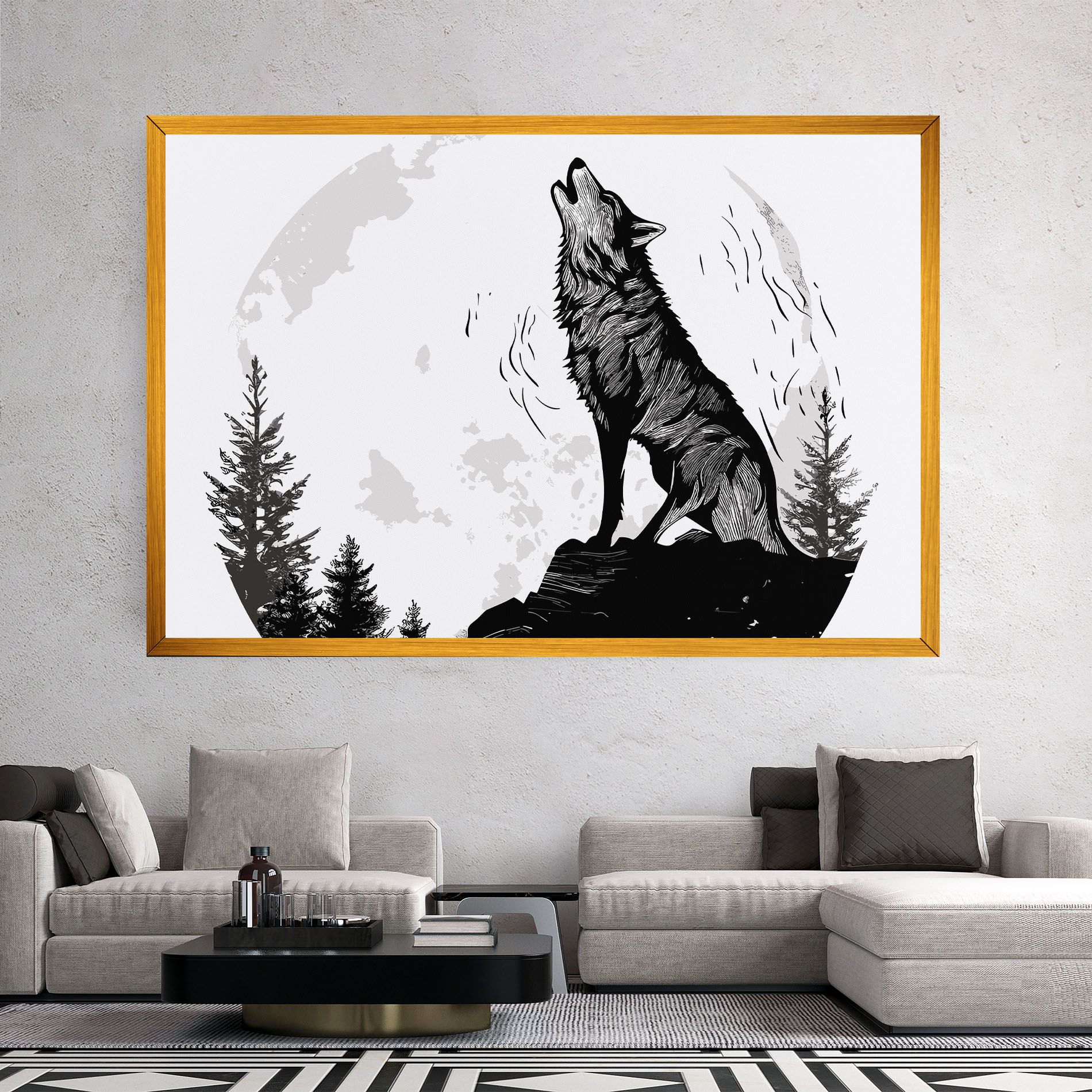 Grey Moon Wolf mockup 2