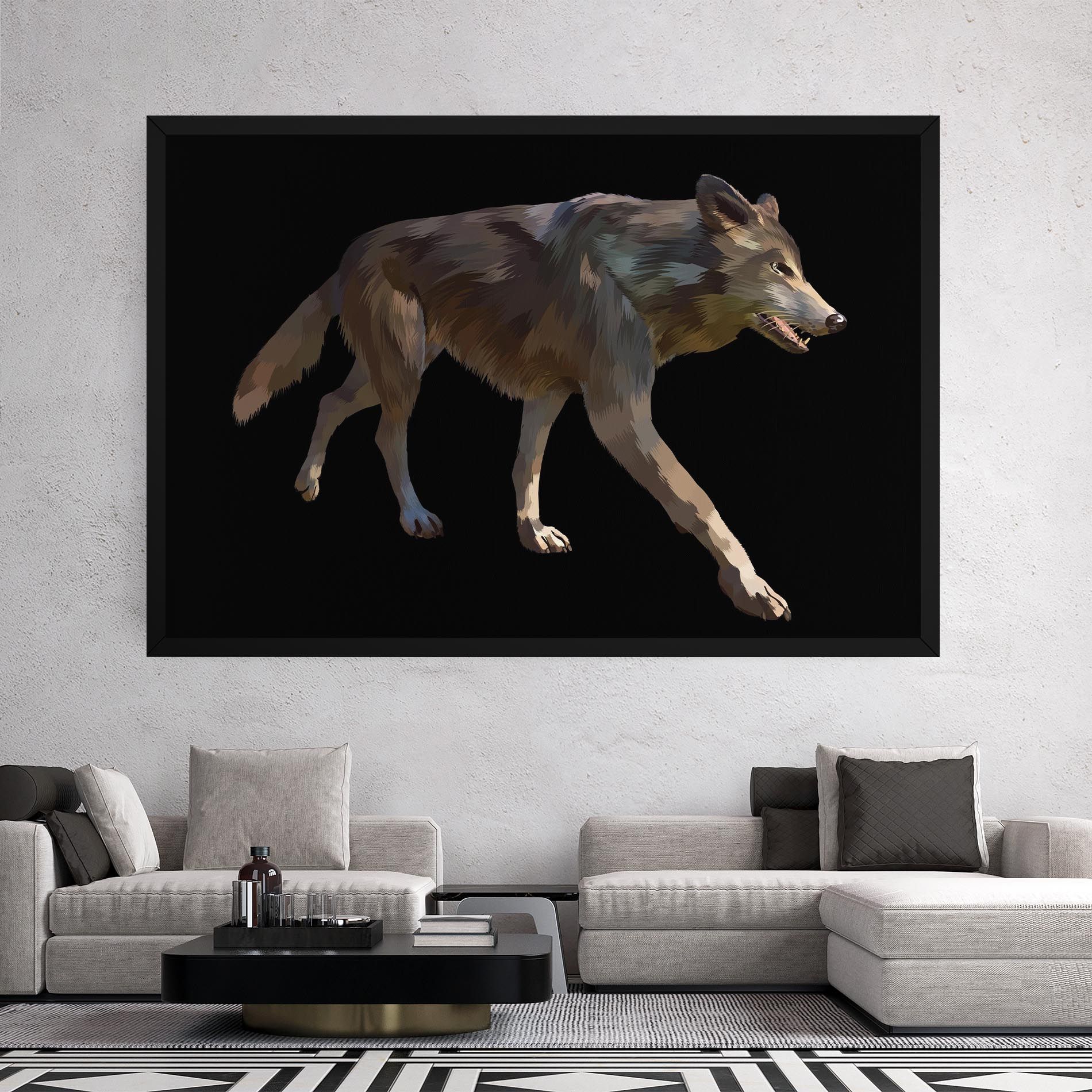 3d Wolf mockup 2