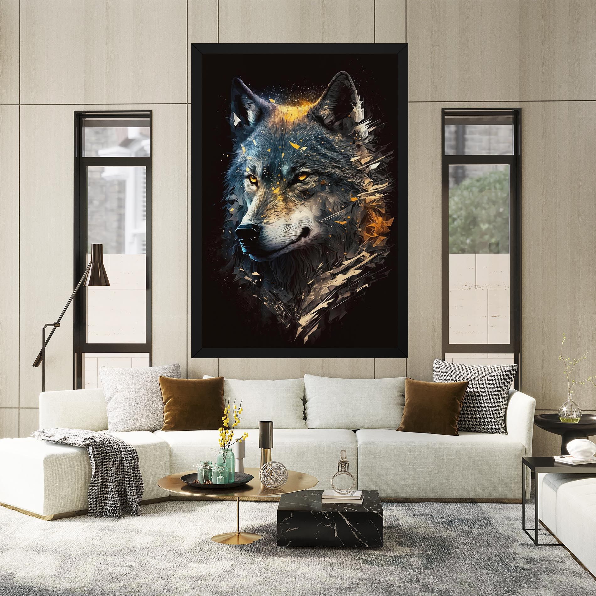 Wolf Portrait mockup 2