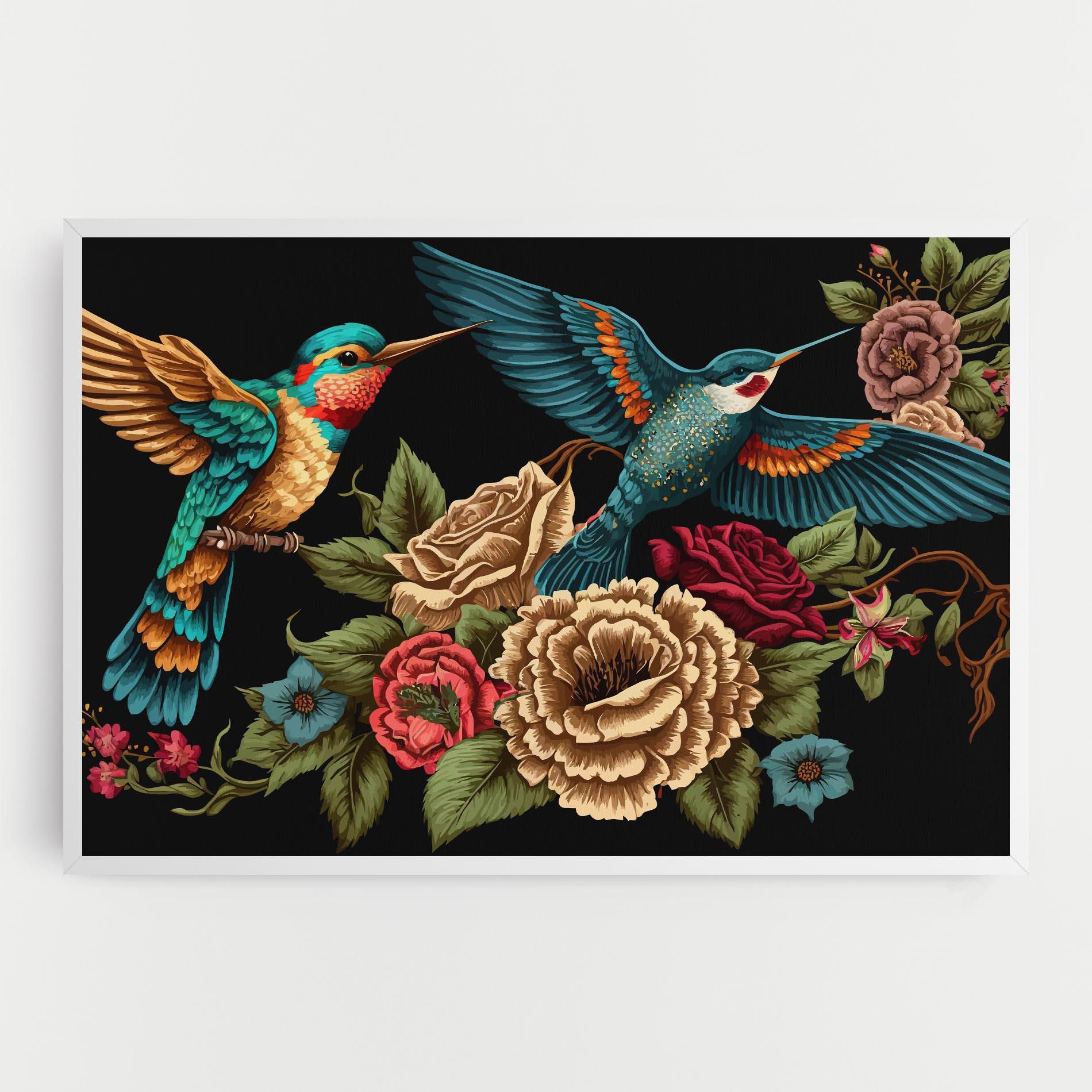 Картина на платно Blue Birds mockup 0