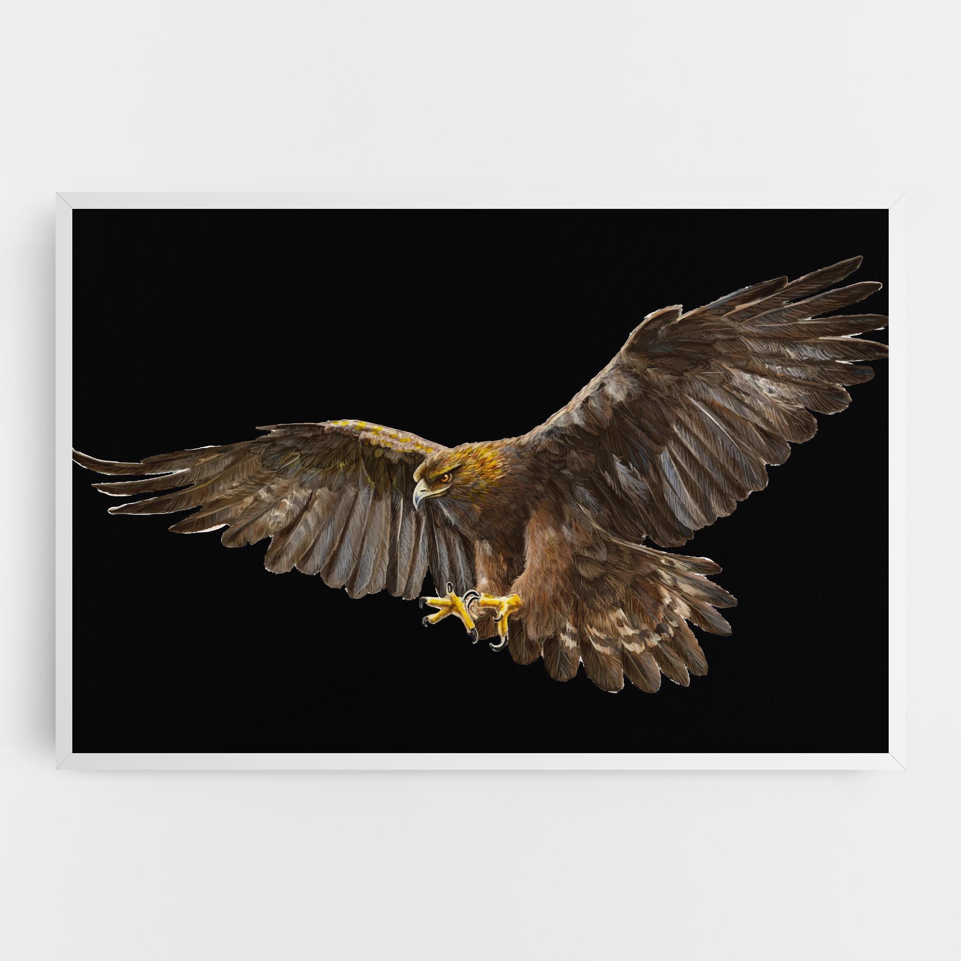 Картина на платно Eagle On Black mockup 0