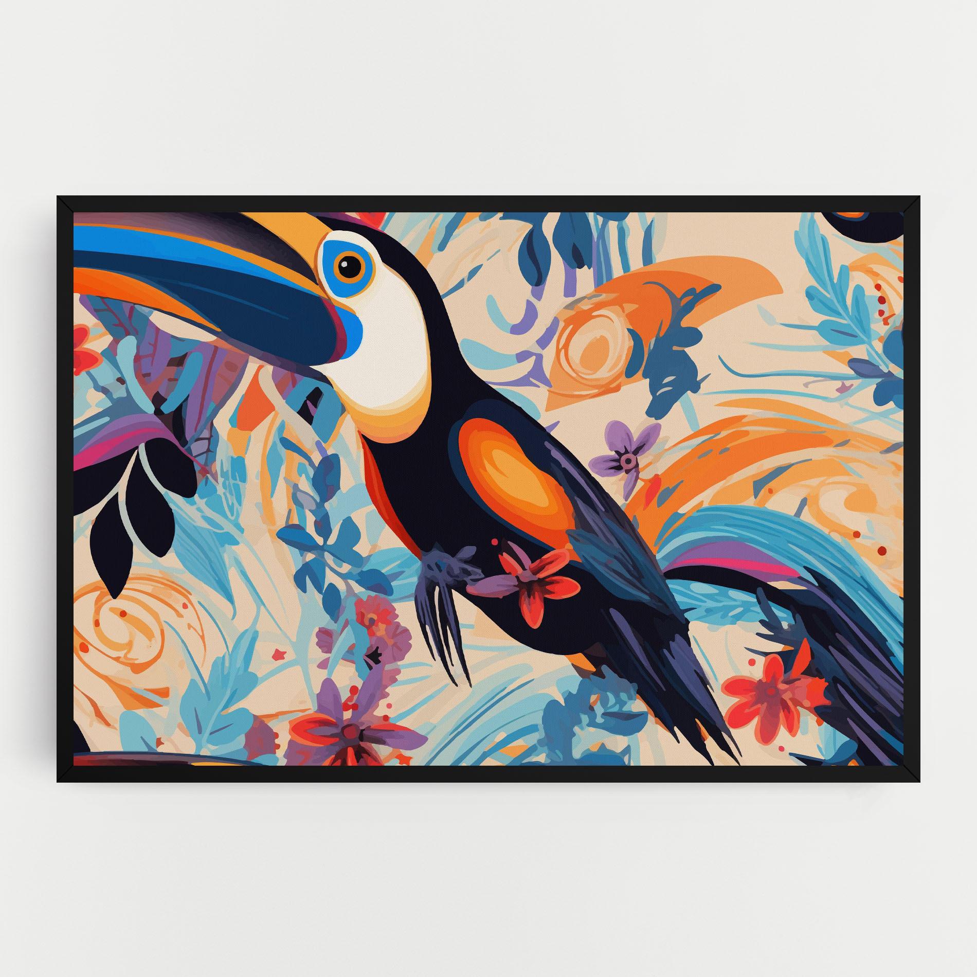 Картина на платно Colorful Toucan mockup 0