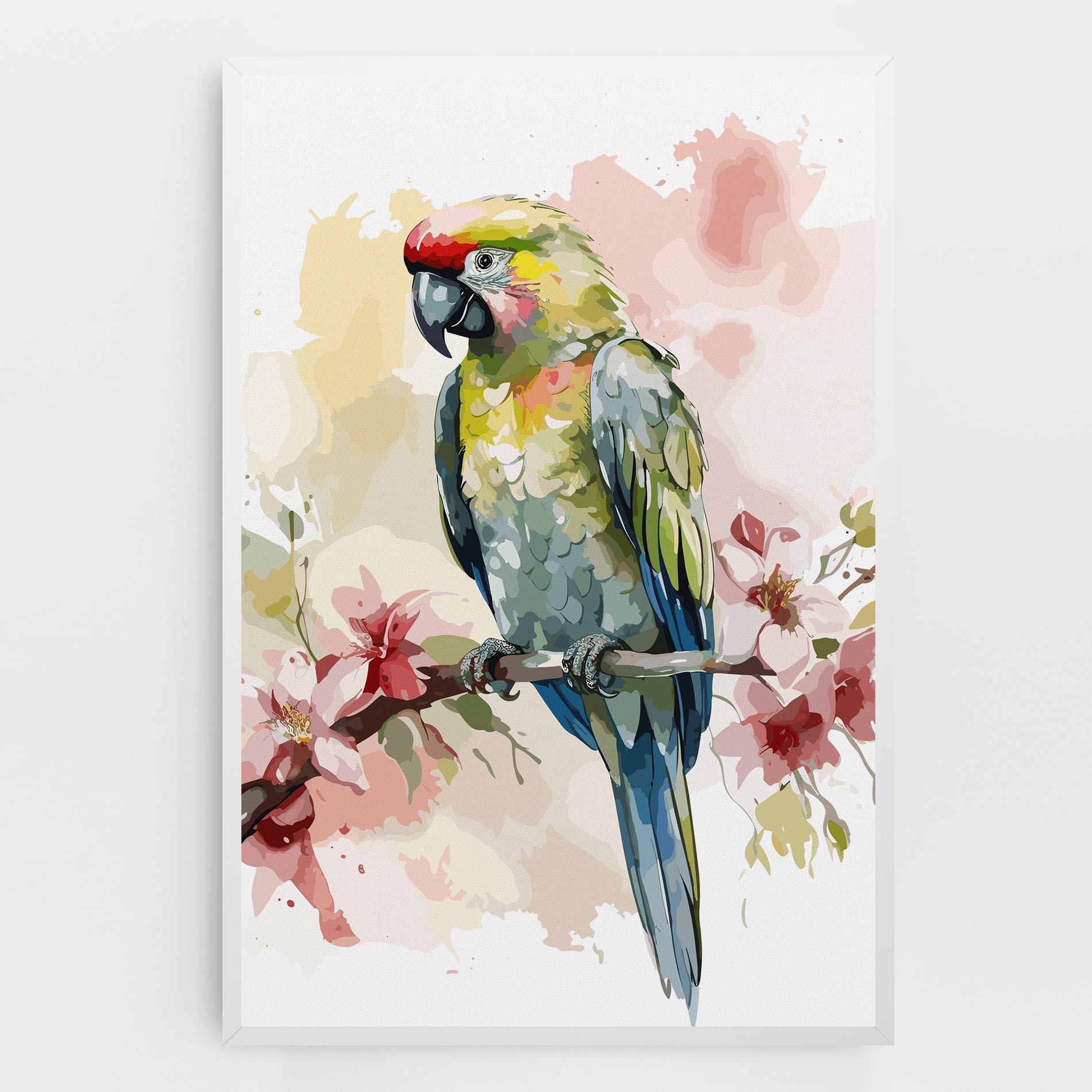 Картина на платно Beautiful Parrot mockup 0