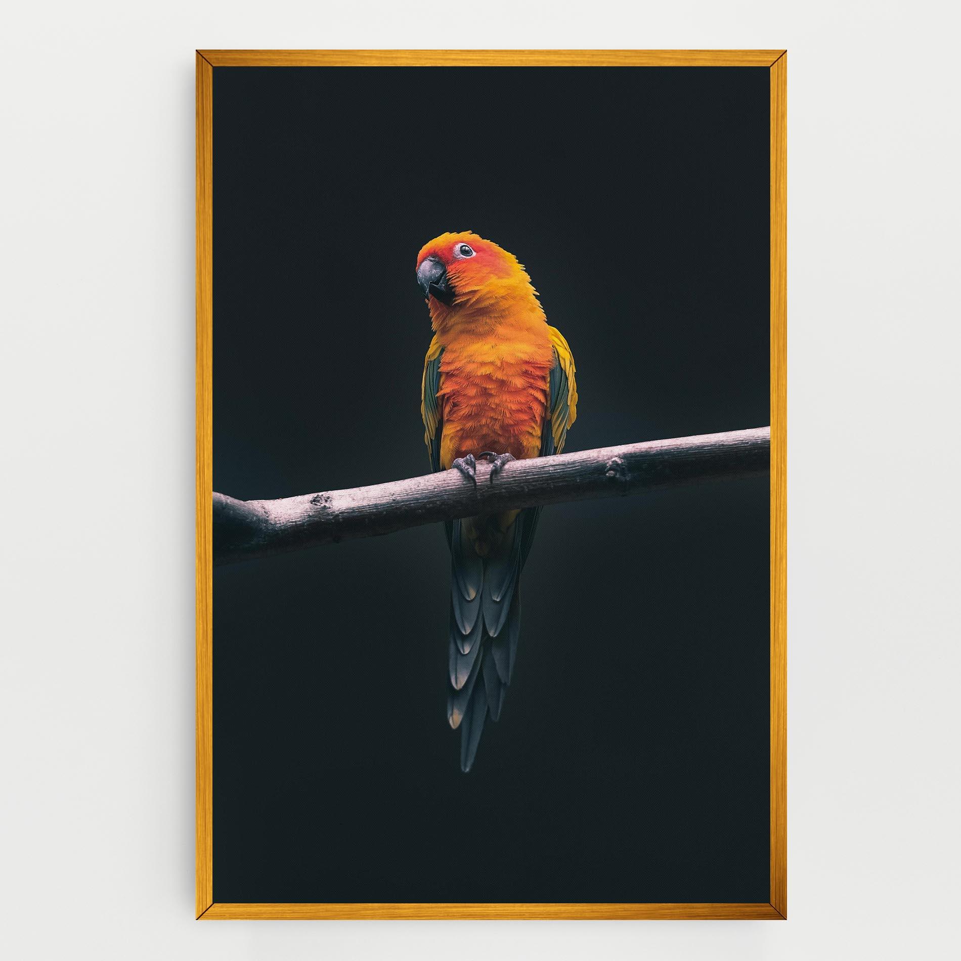 Картина на платно Fire Parrot mockup 0