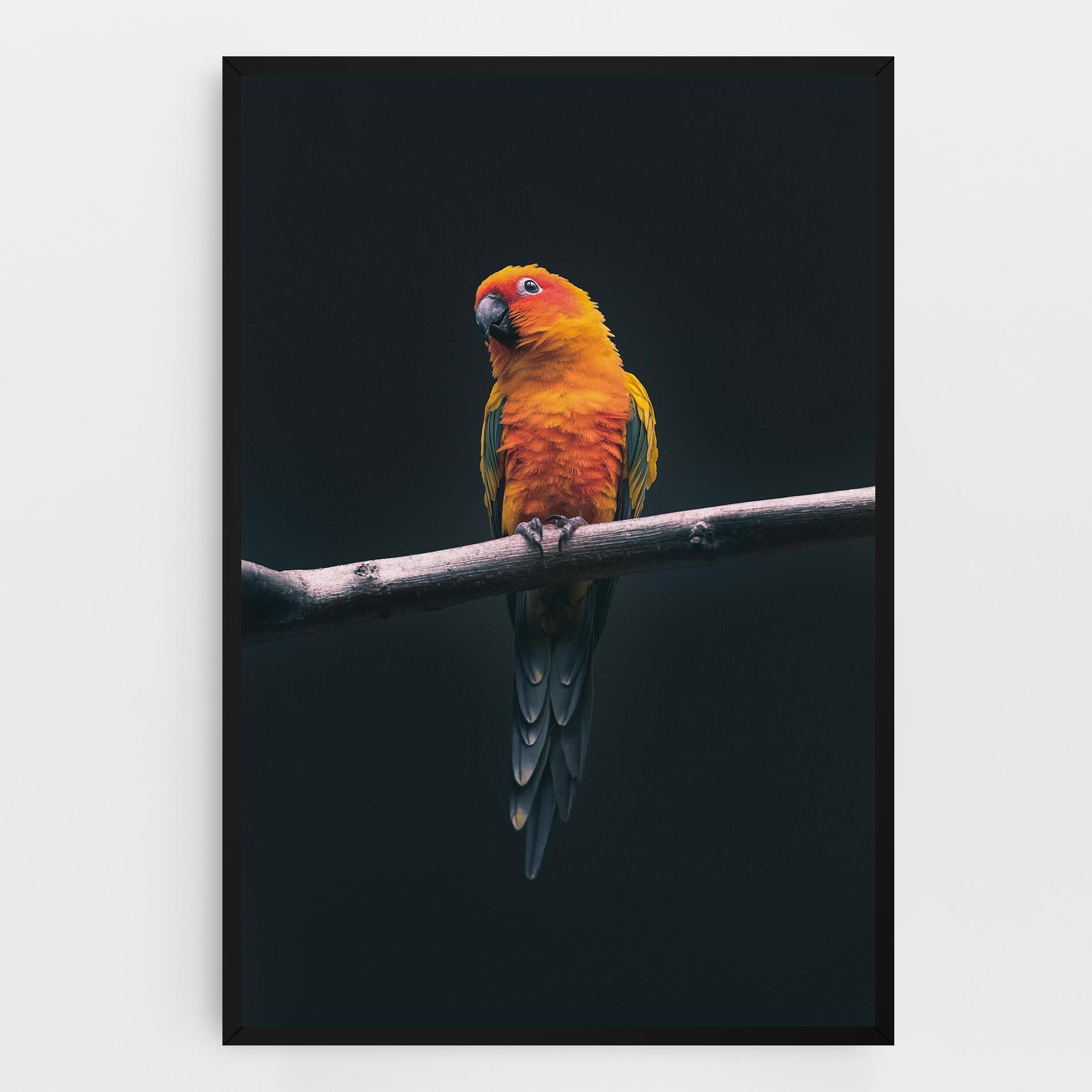 Картина на платно Fire Parrot mockup 0