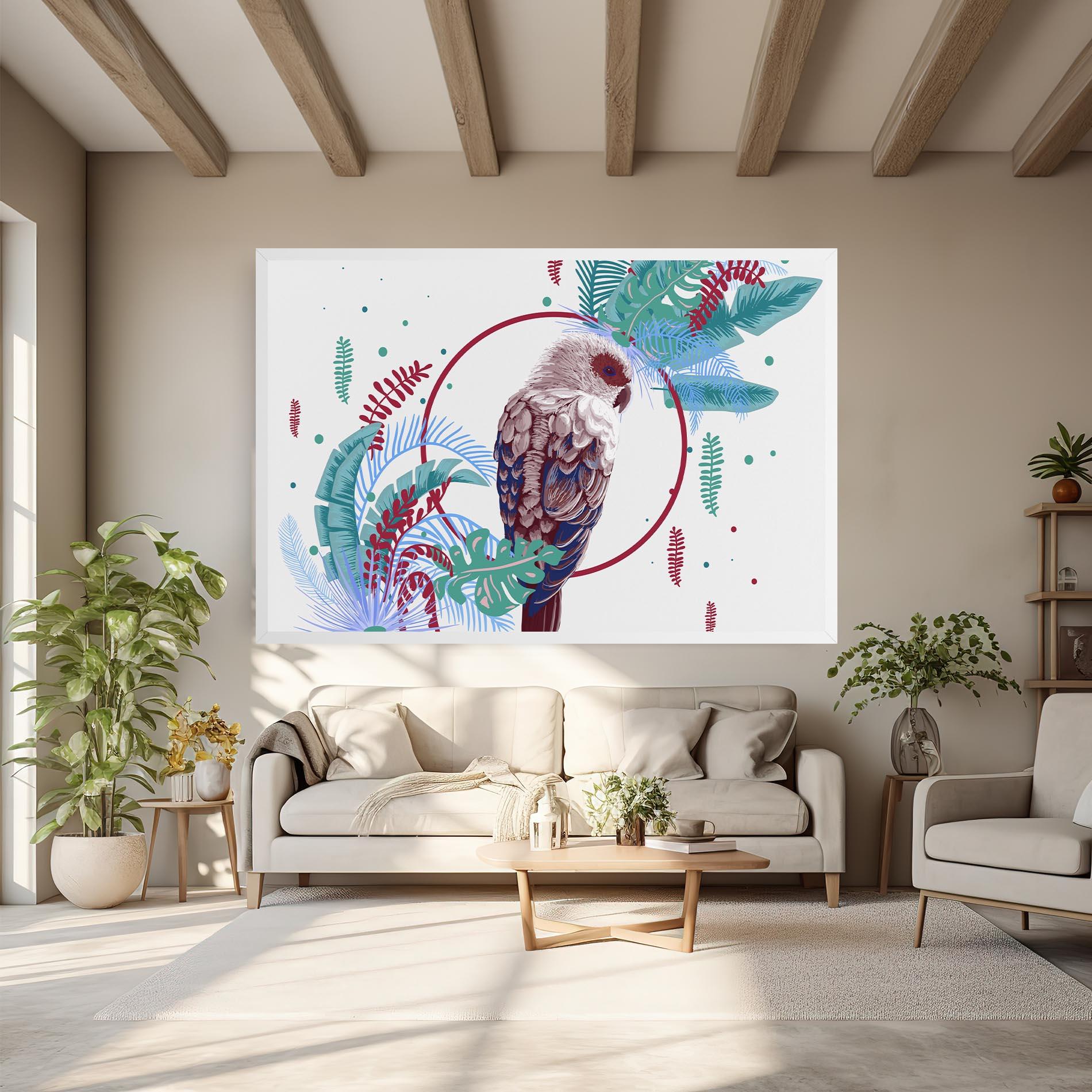 Картина на платно Bright Bird mockup 6