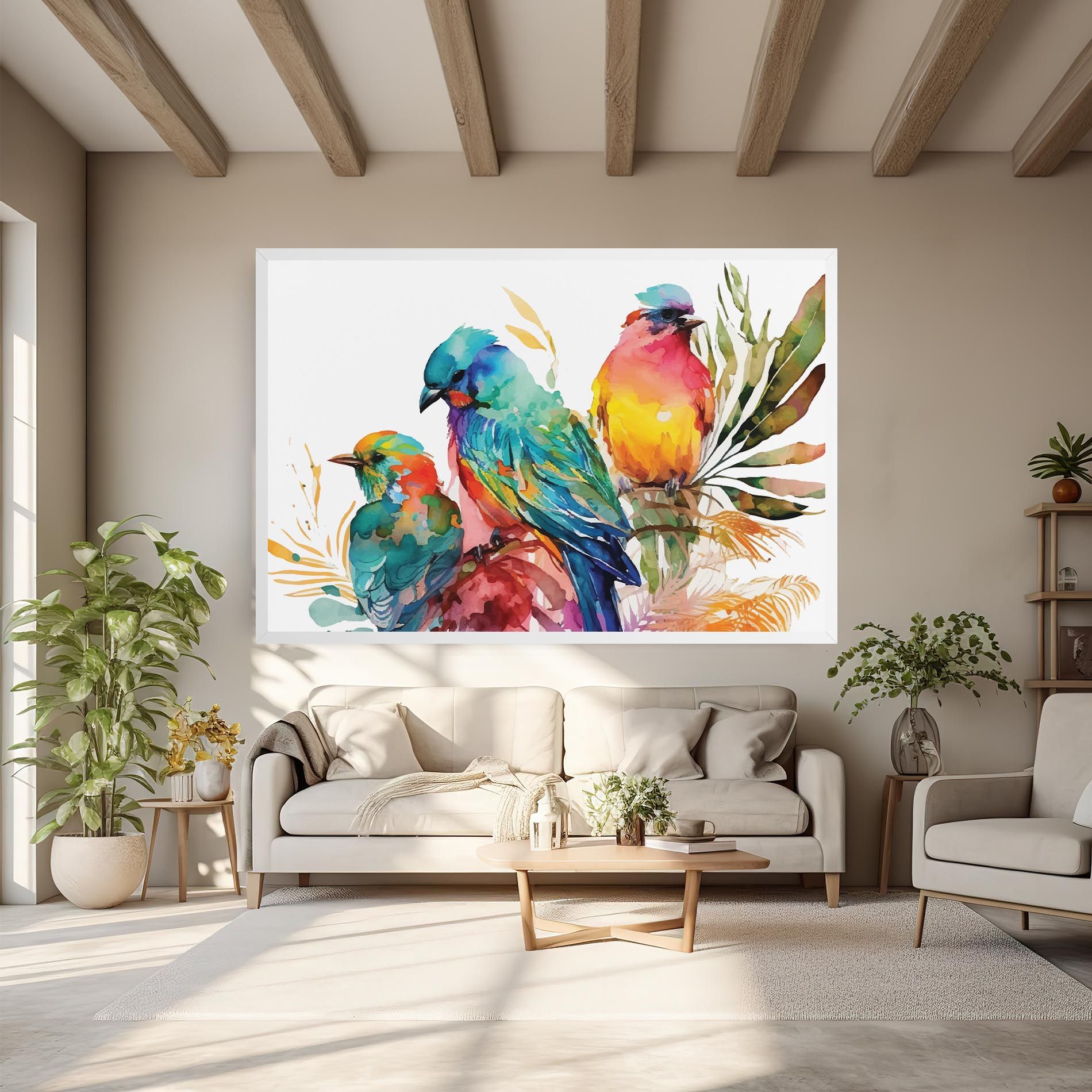 Colorful Birds mockup 6