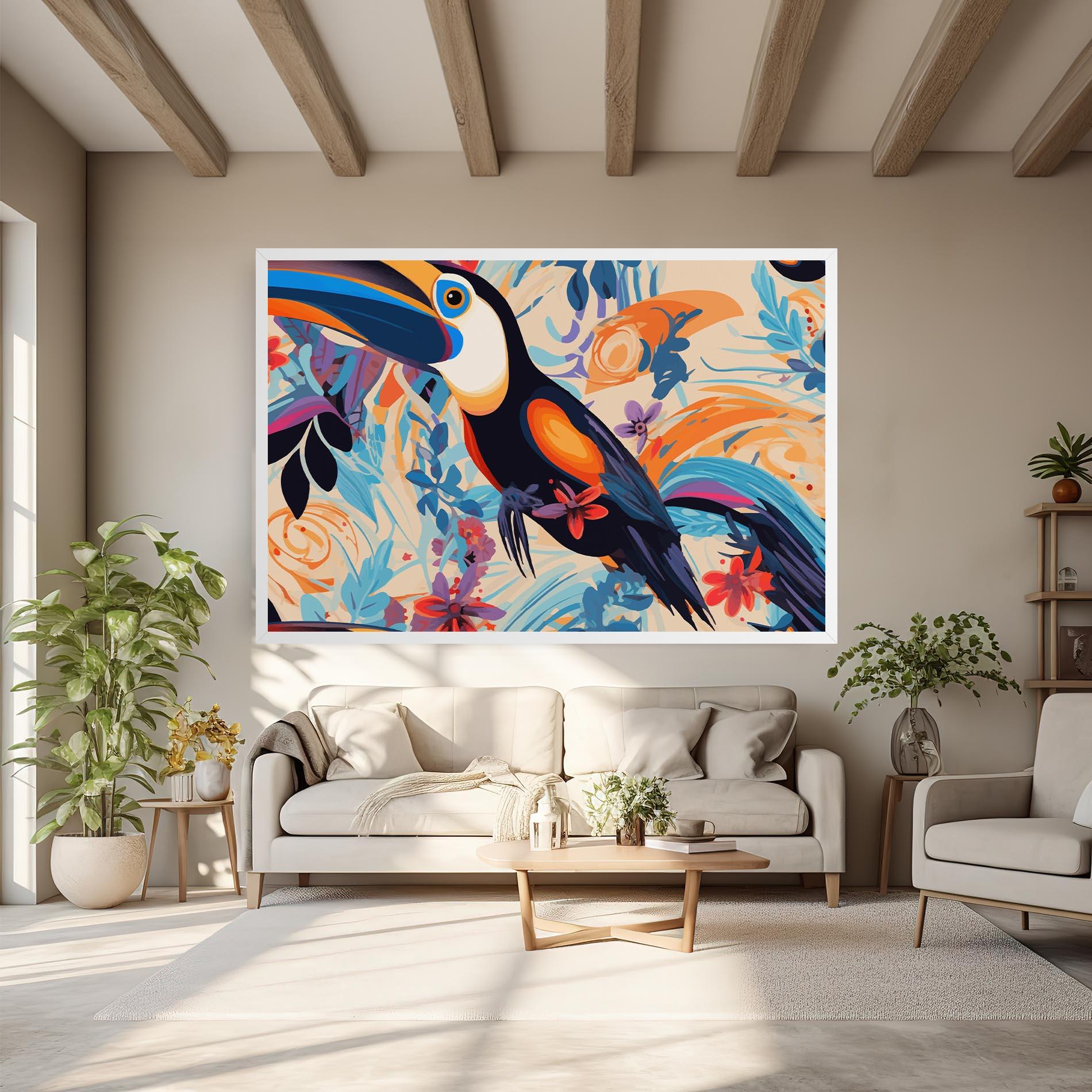 Картина на платно Colorful Toucan mockup 6