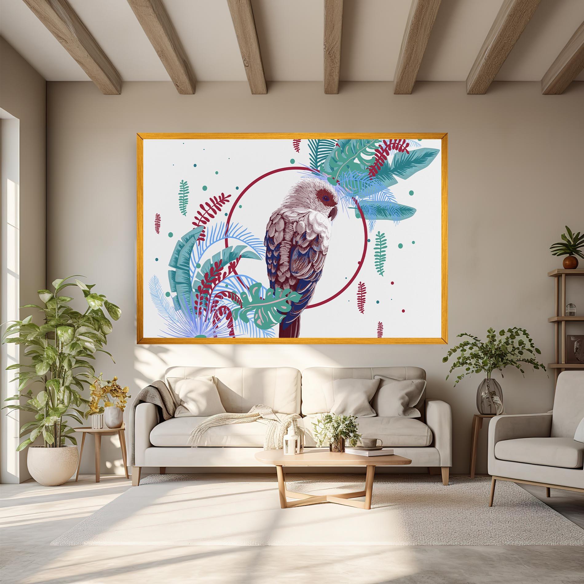 Картина на платно Bright Bird mockup 6