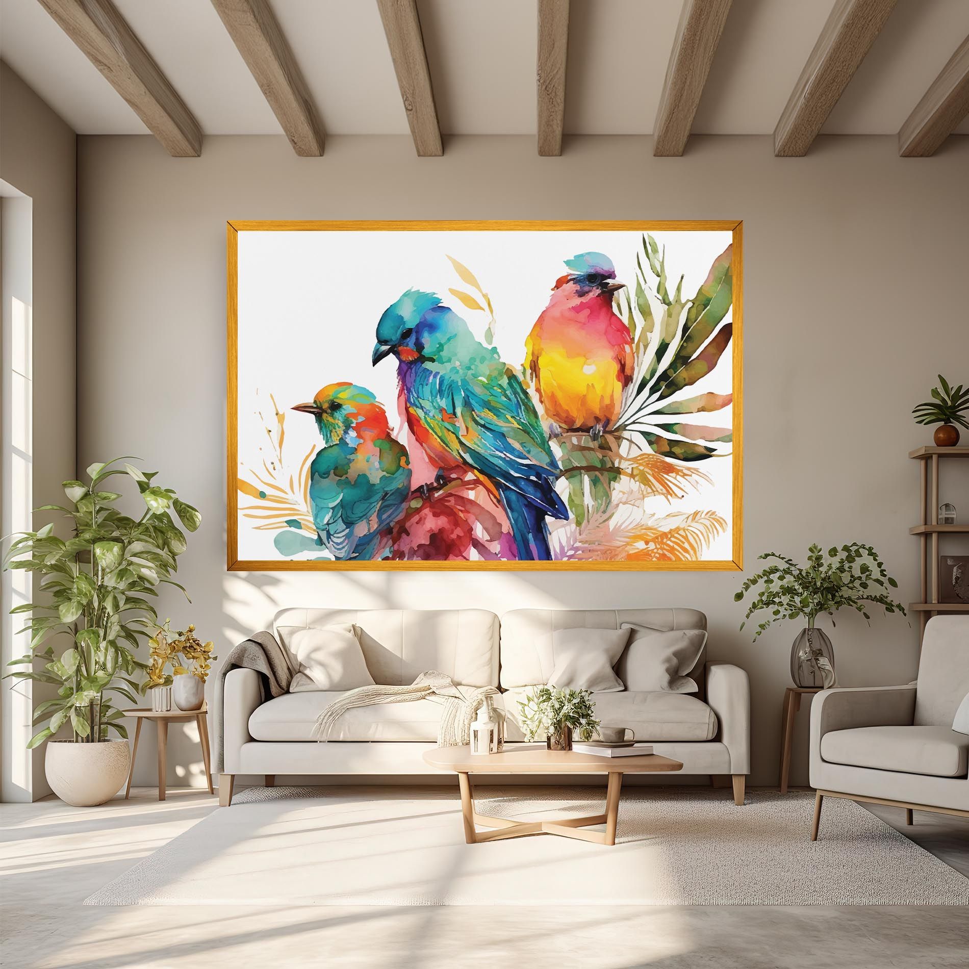 Colorful Birds mockup 6
