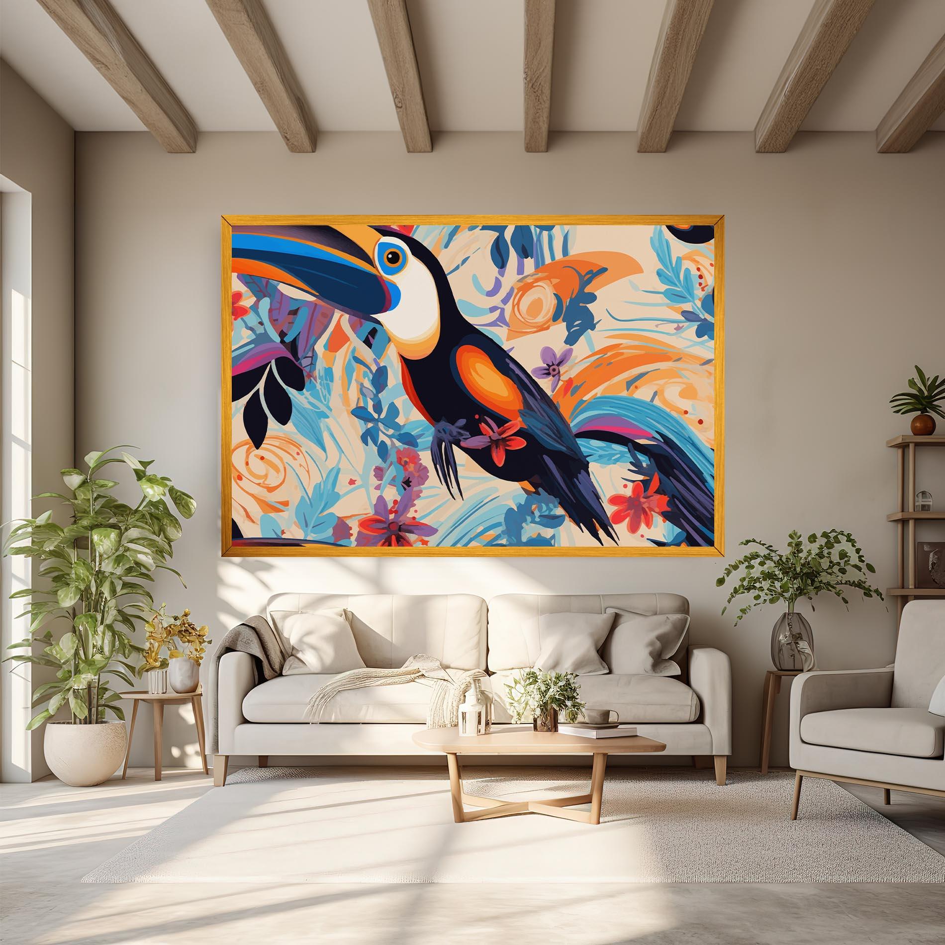 Картина на платно Colorful Toucan mockup 6