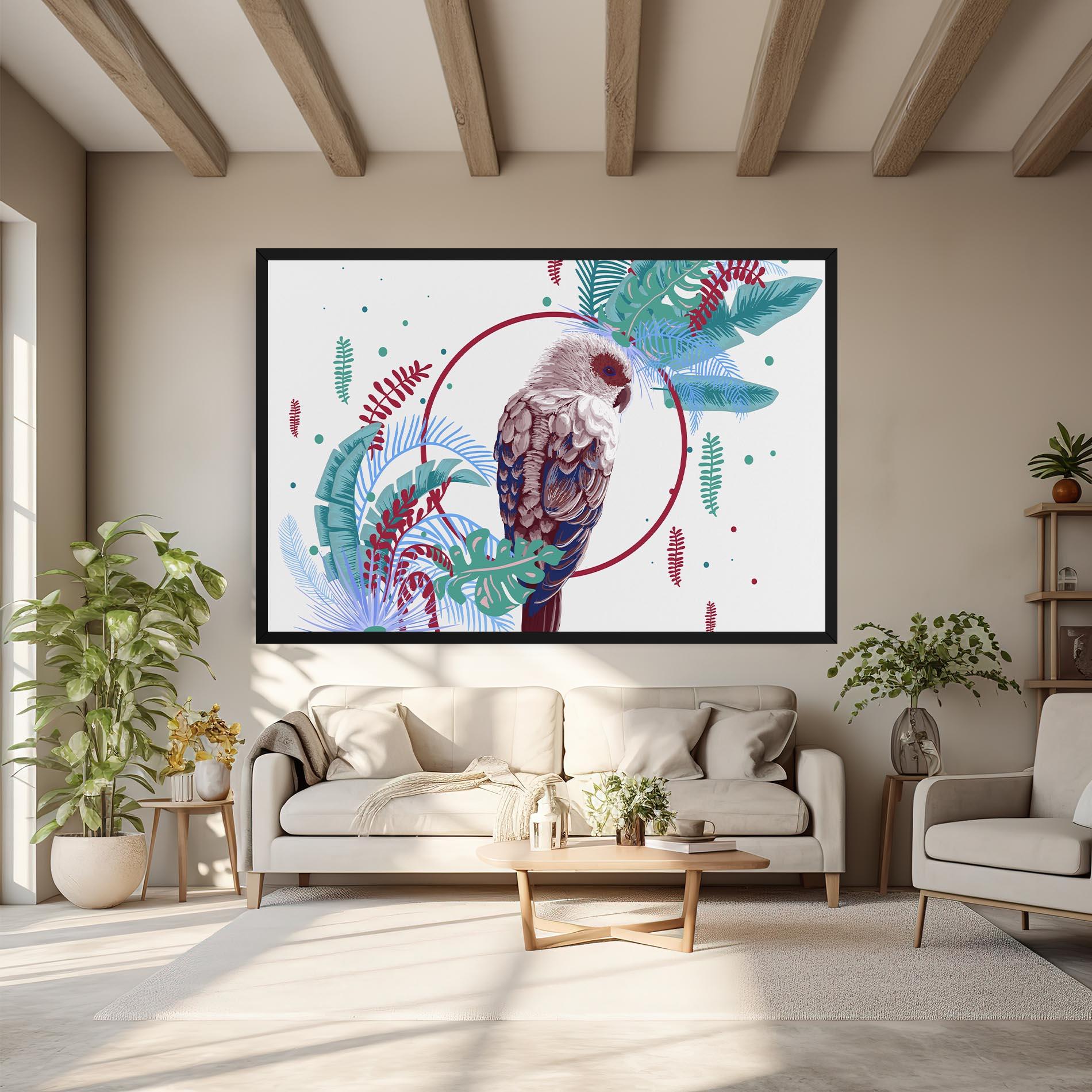 Картина на платно Bright Bird mockup 6