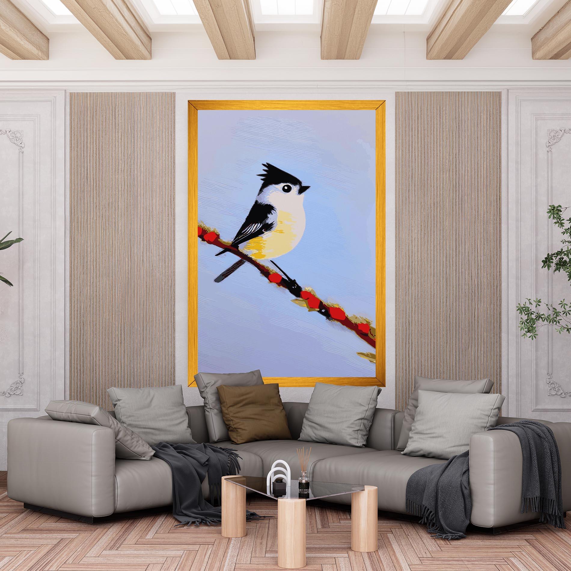 Картина на платно Bird Painting mockup 6
