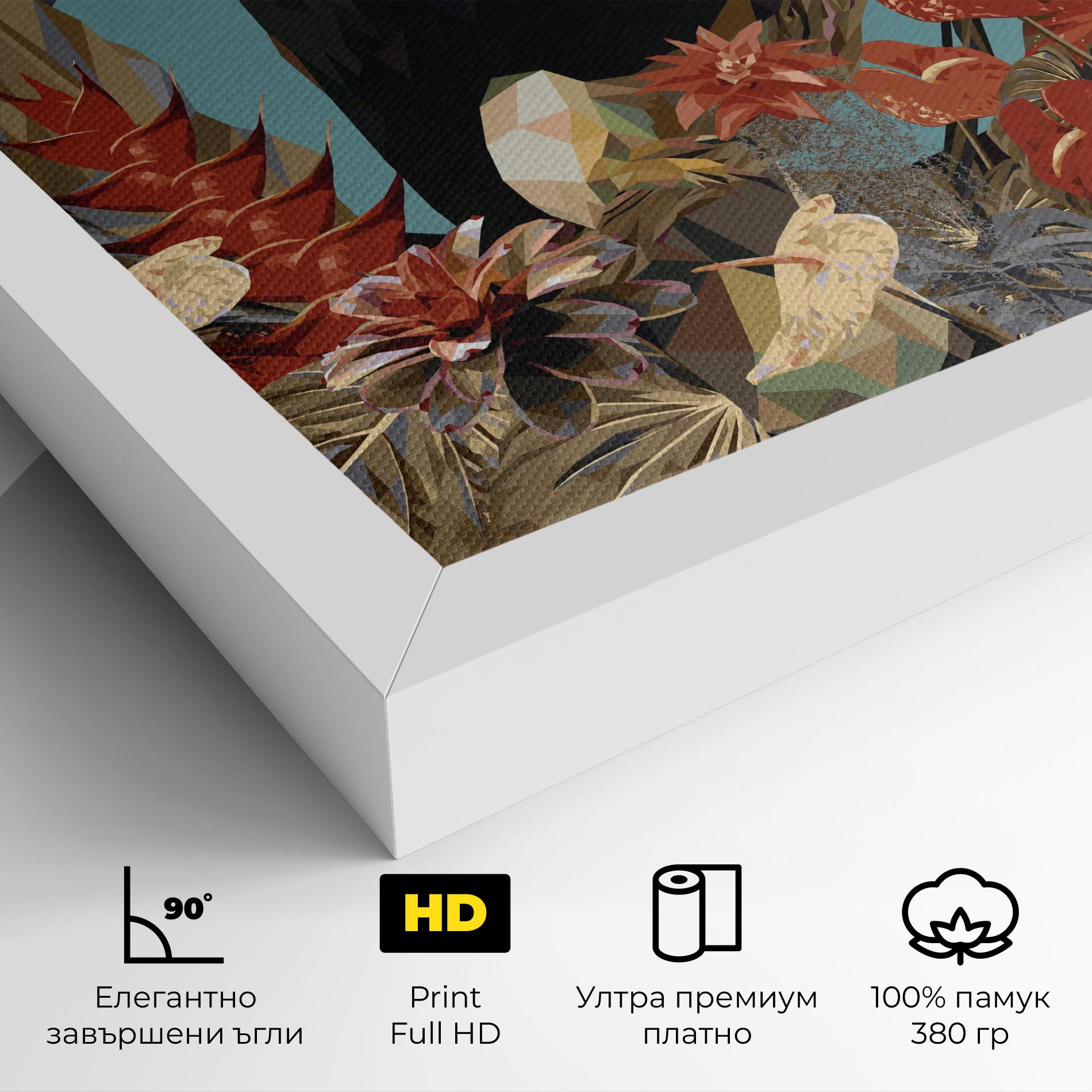 Картина на платно Black Interesting Bird mockup 4