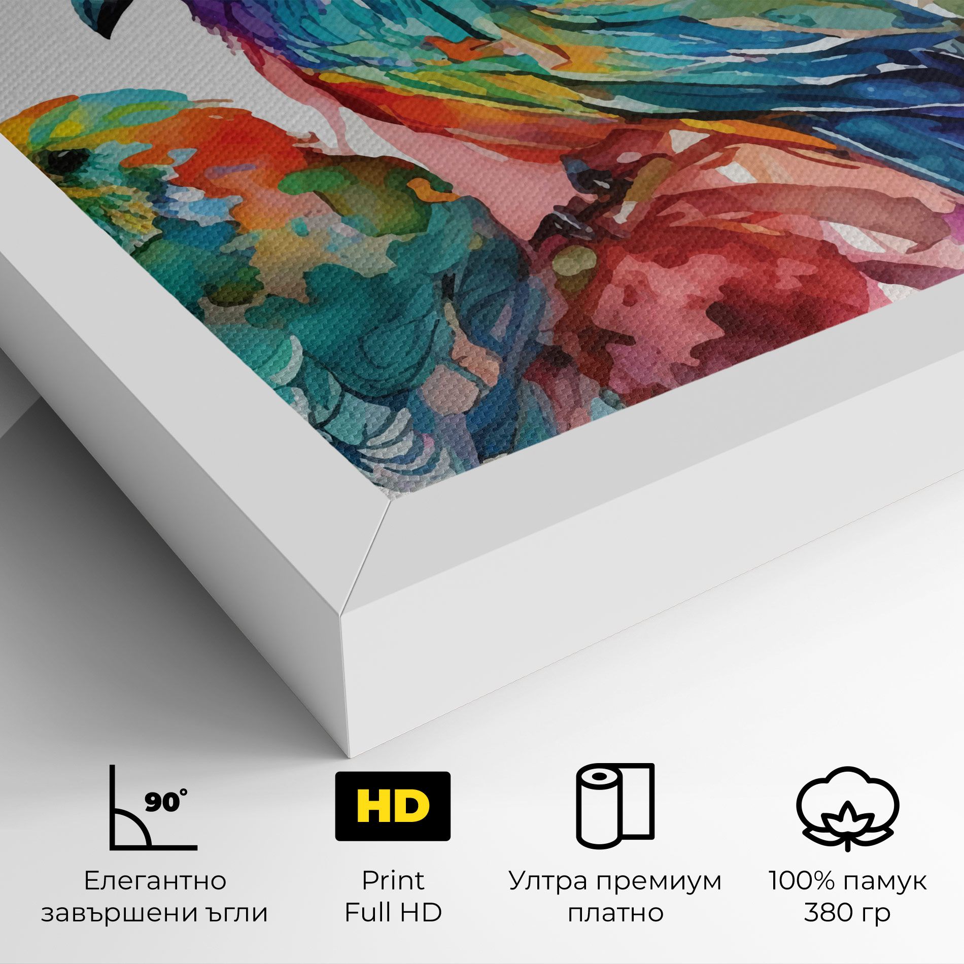 Colorful Birds mockup 4