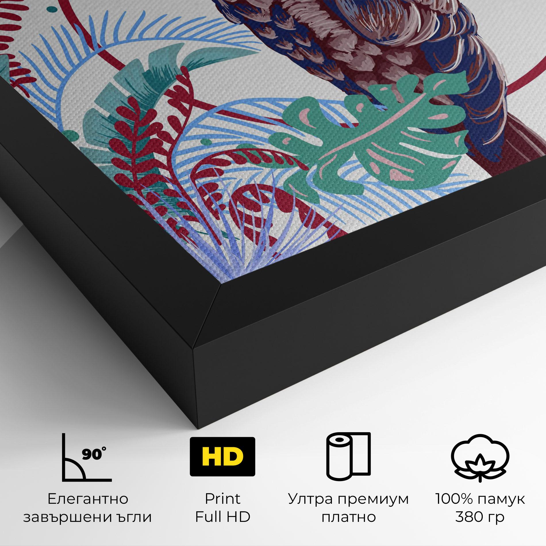 Картина на платно Bright Bird mockup 4