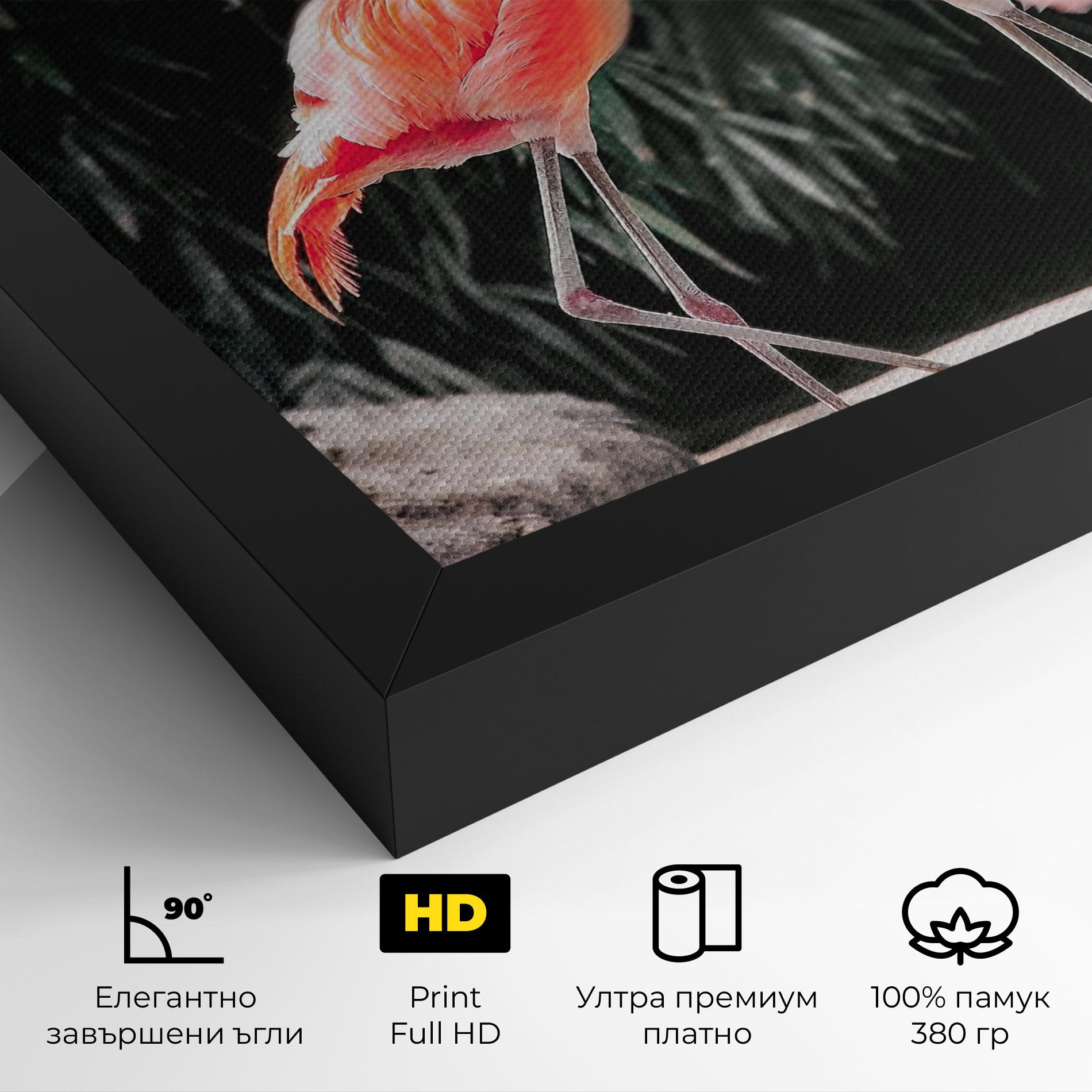 Картина на платно Flamingo Love mockup 4