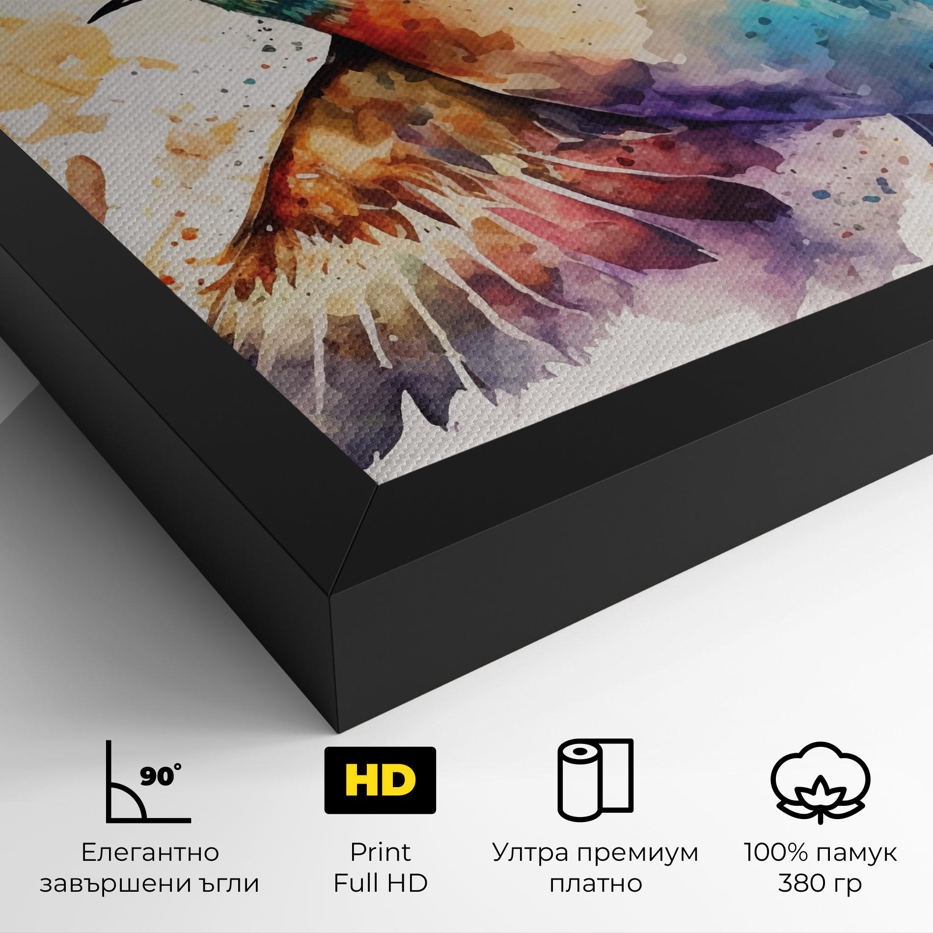 Картина на платно Painted Wings Bird mockup 4