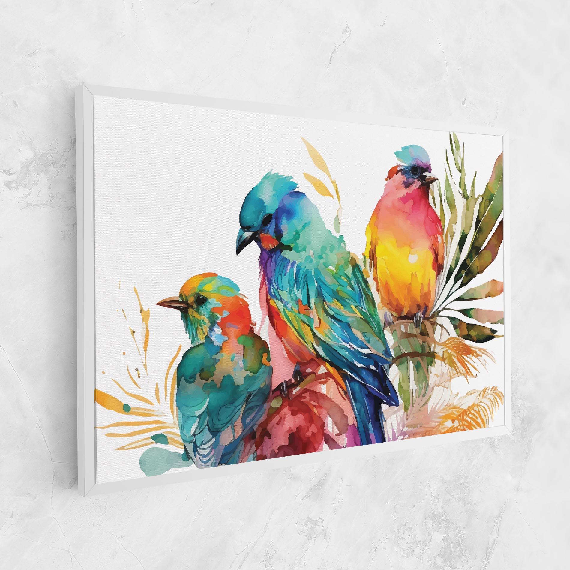 Картина на платно Colorful Birds mockup 1