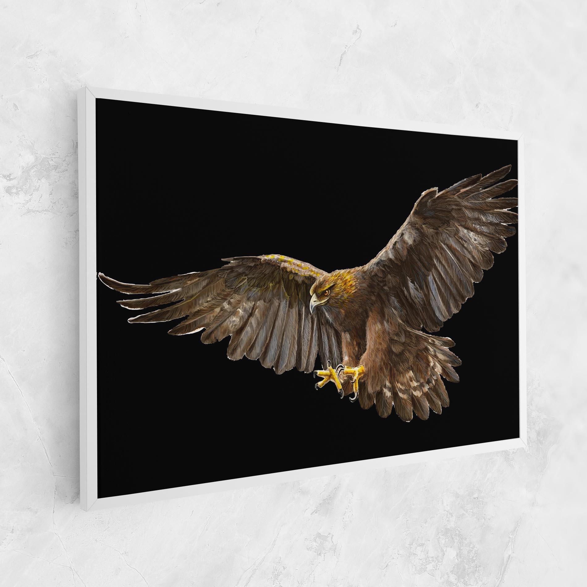 Картина на платно Eagle On Black mockup 1