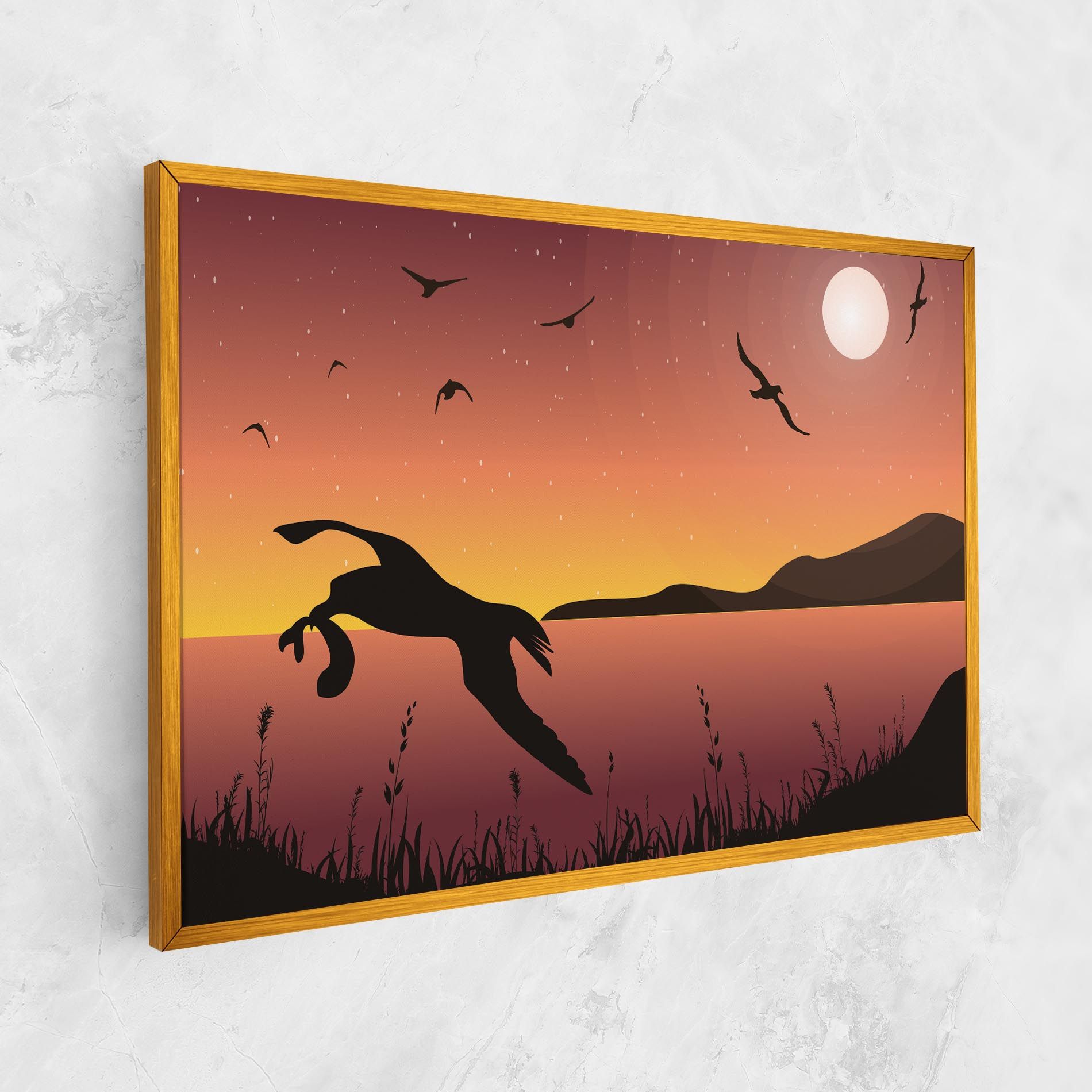 Birds Fishing mockup 1