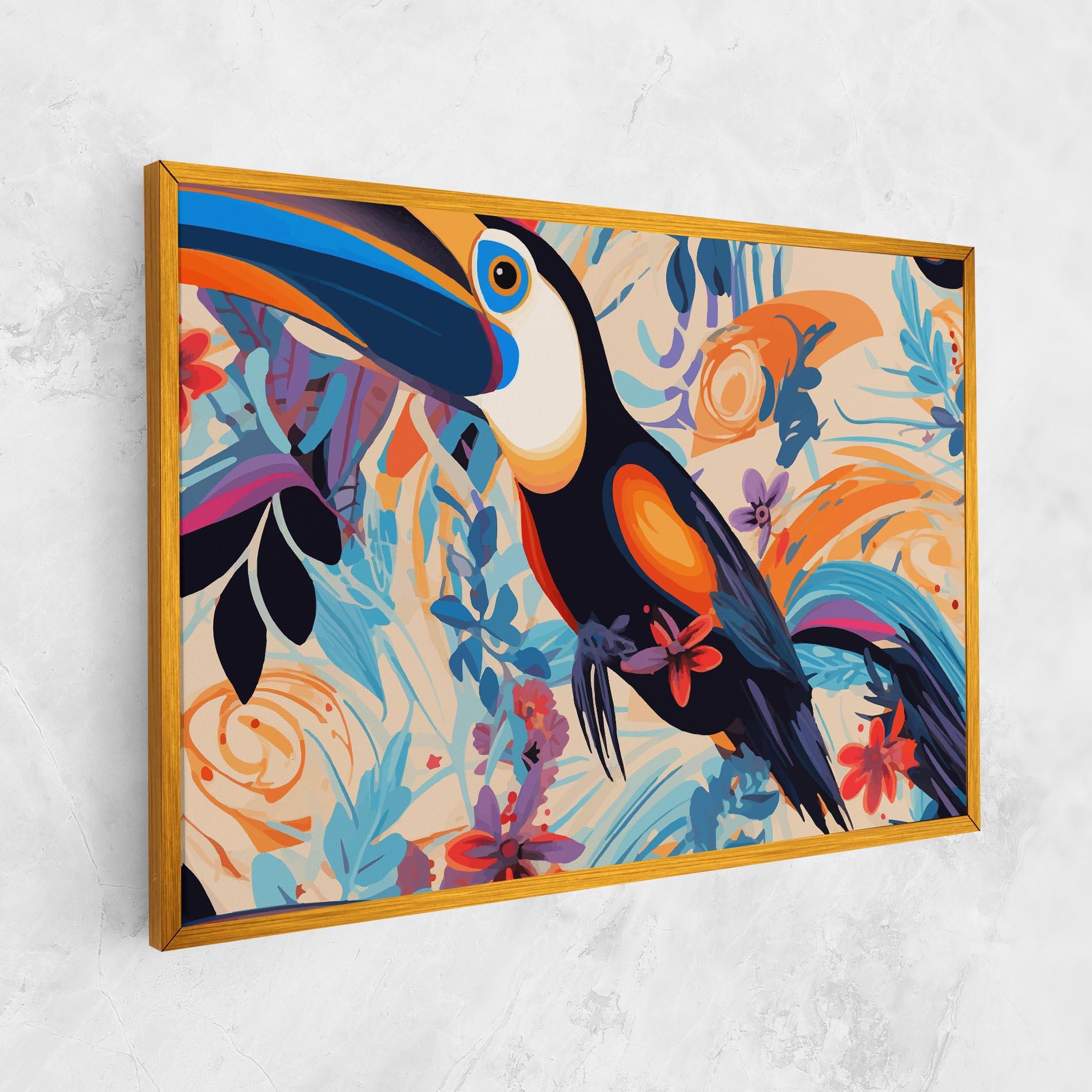 Картина на платно Colorful Toucan mockup 1