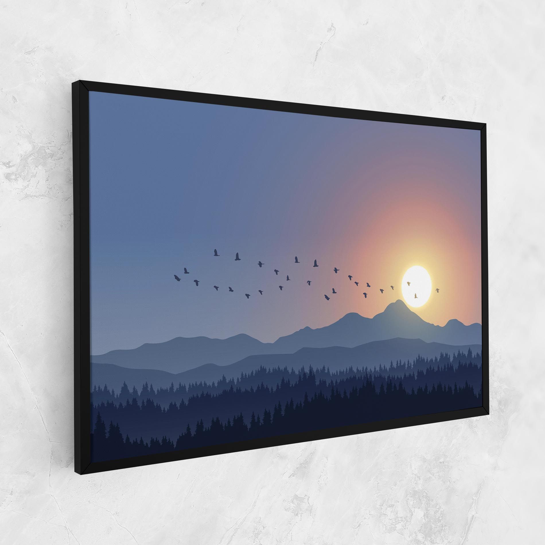 Sunset Birds View mockup 1