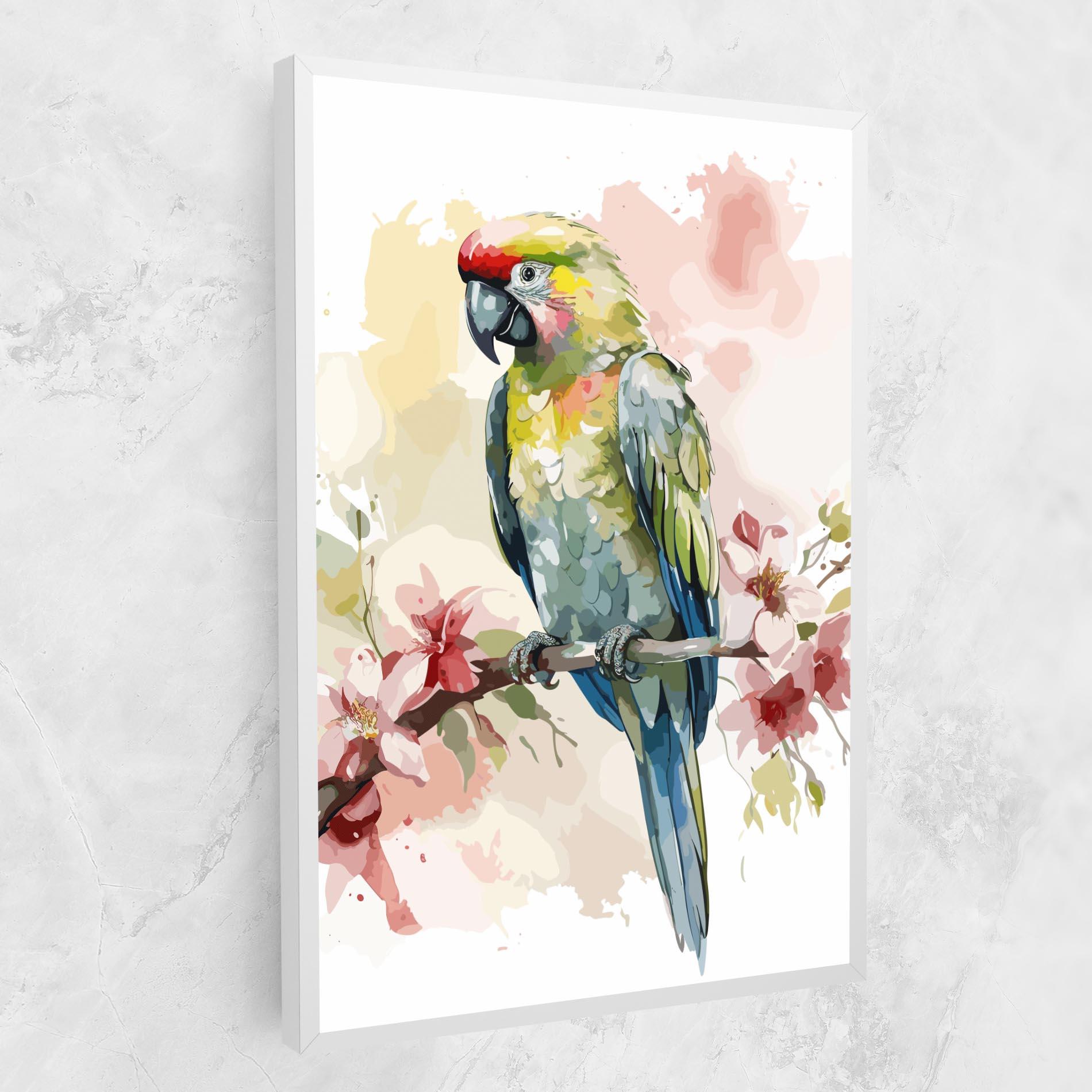 Картина на платно Beautiful Parrot mockup 1