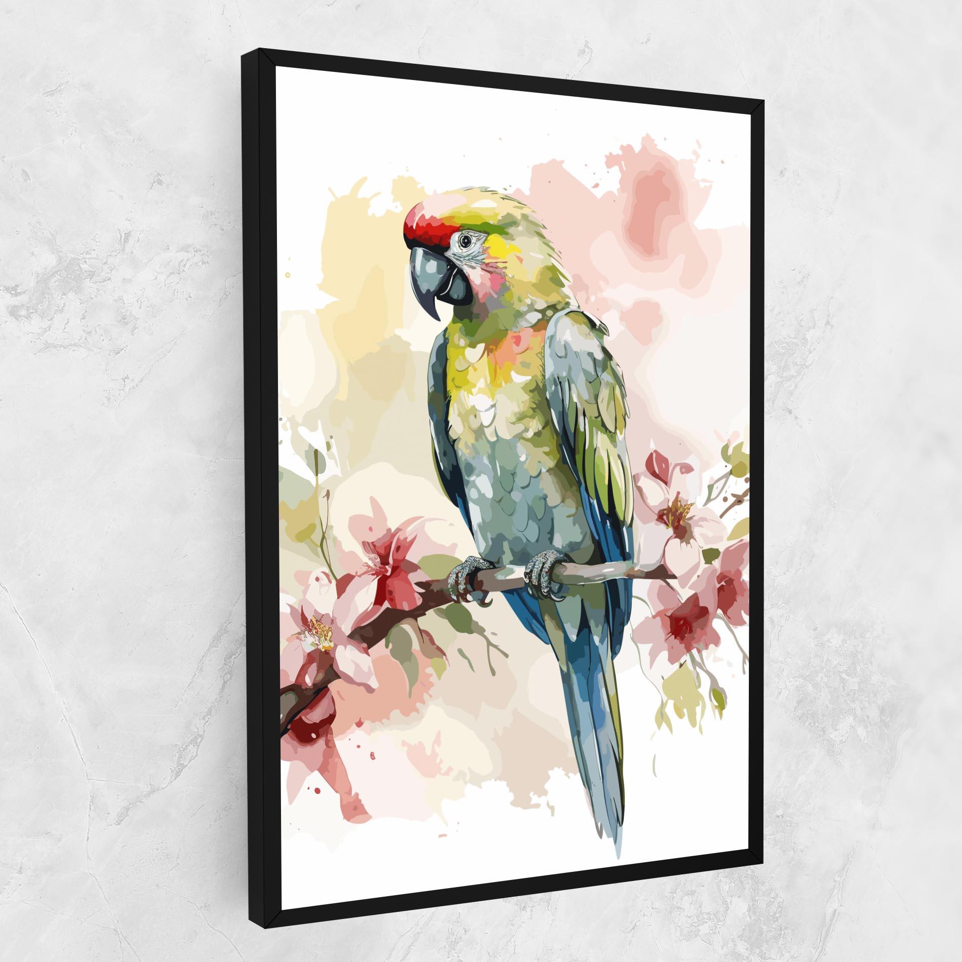 Картина на платно Beautiful Parrot mockup 1