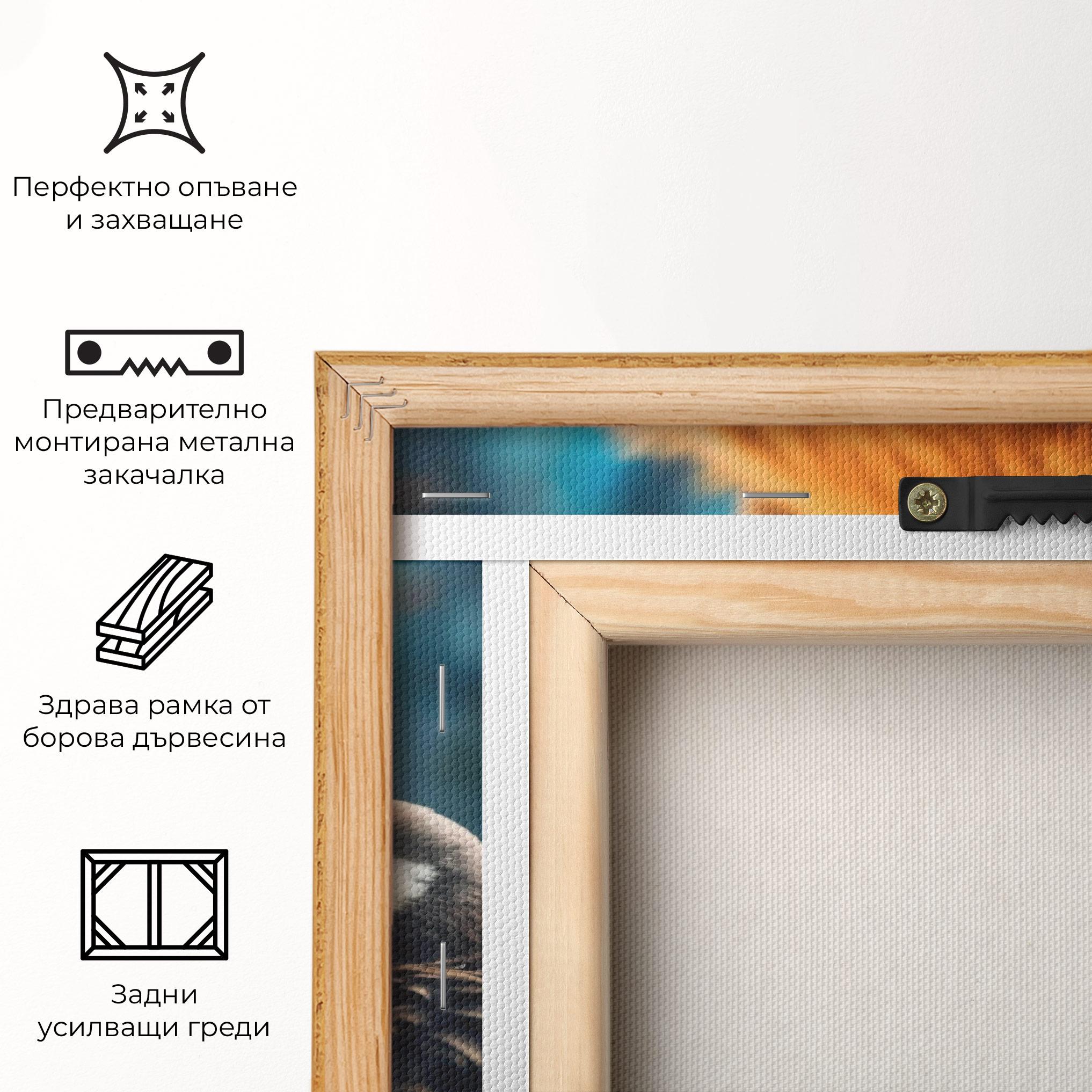 Картина на платно Bear With Eagle mockup 5