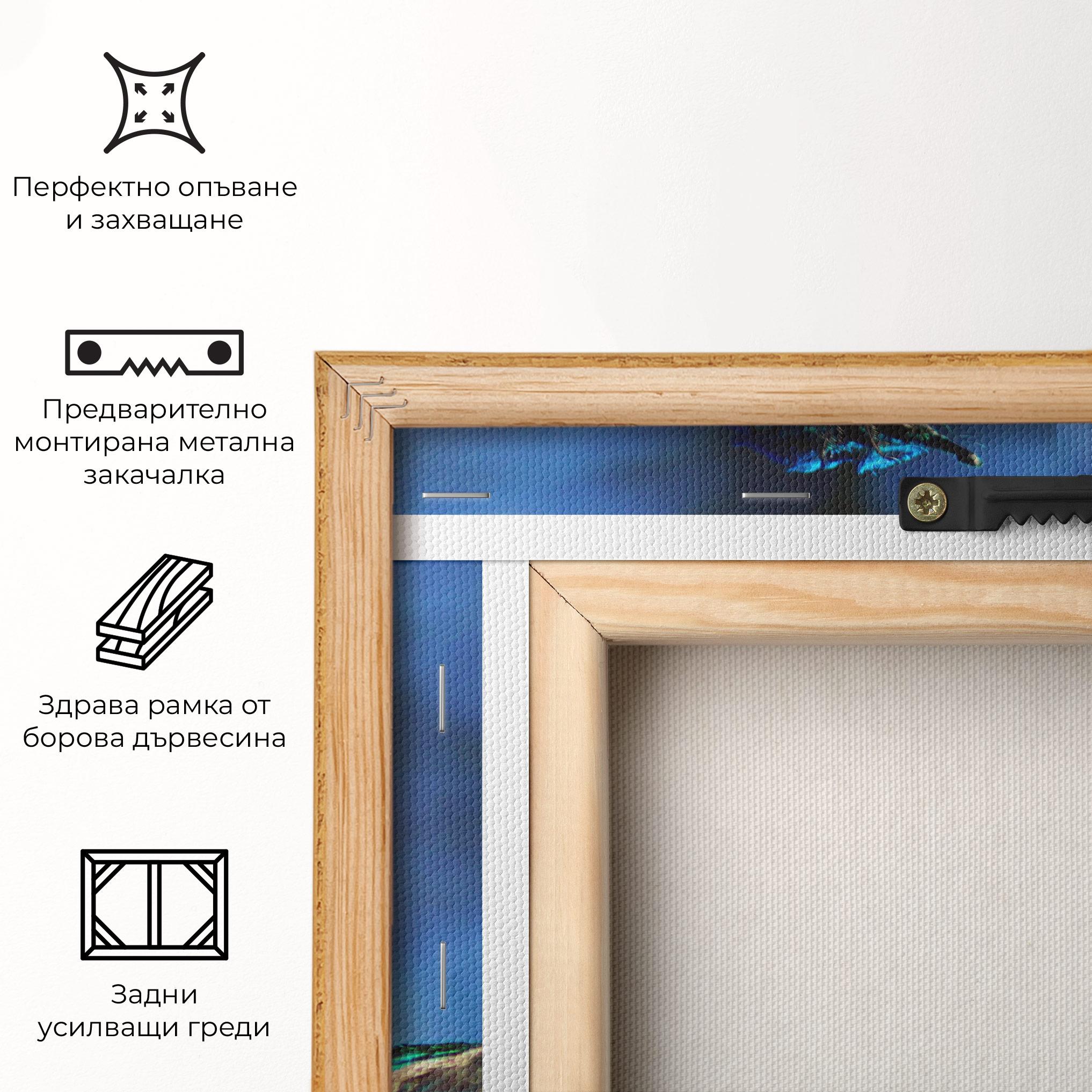 Картина на платно Blue Bird mockup 5