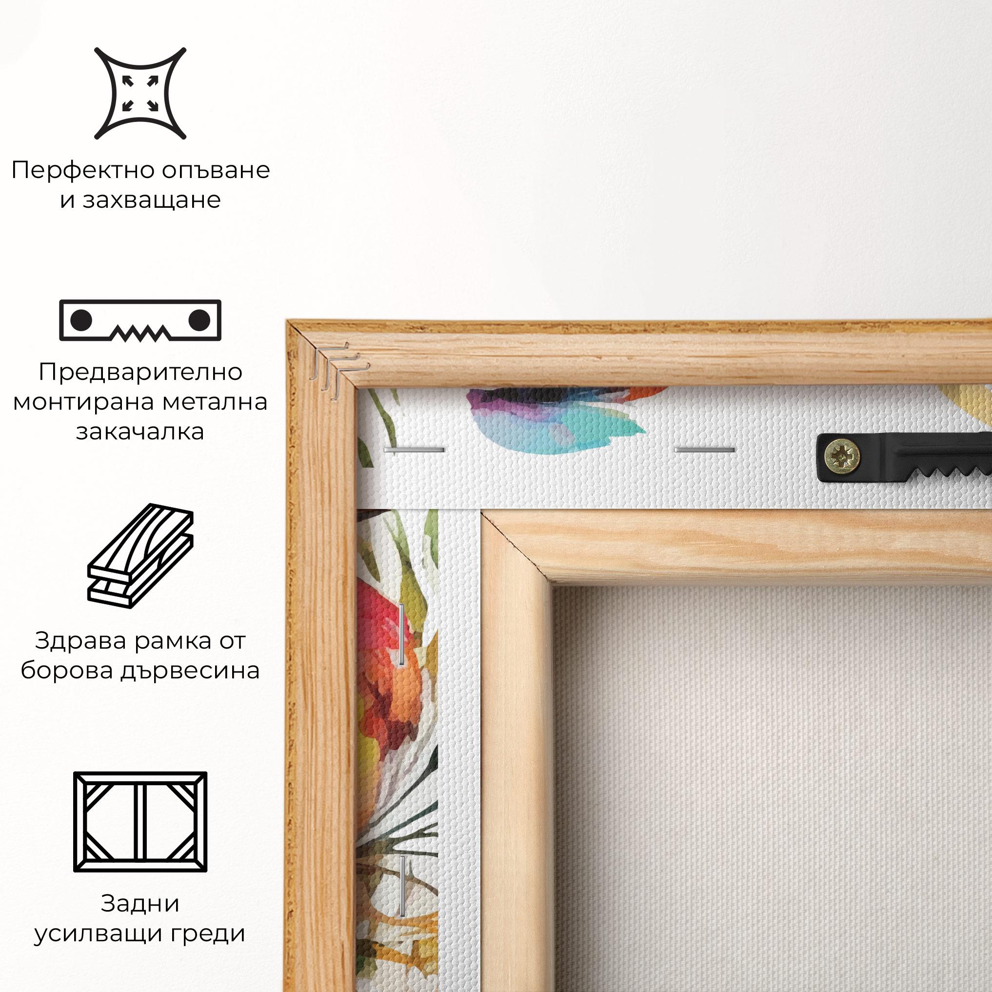 Картина на платно Colorful Birds mockup 5