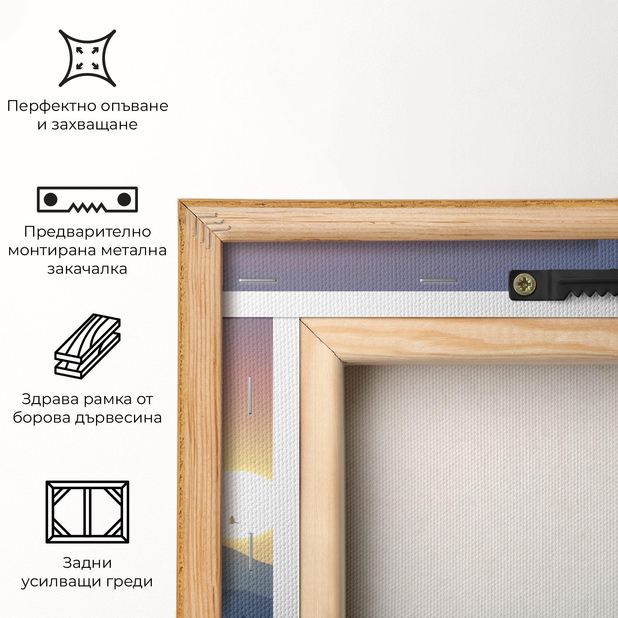 Картина на платно Sunset Birds View mockup 5